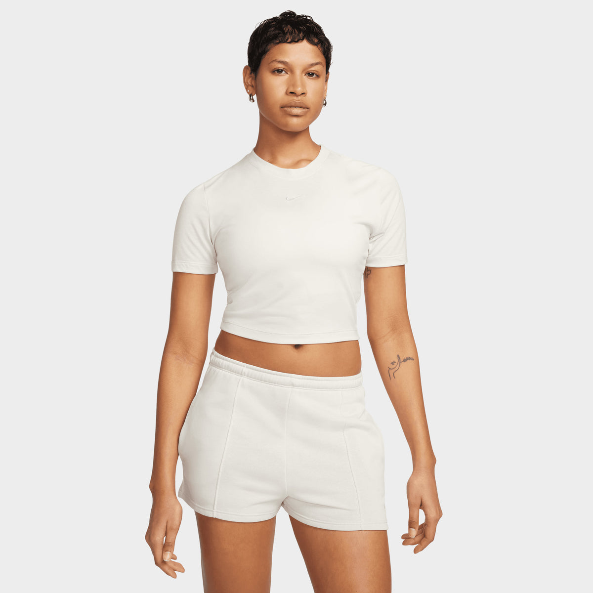 Nike Sportswear Women s Essential Slim Crop T Shirt Black JD Sports