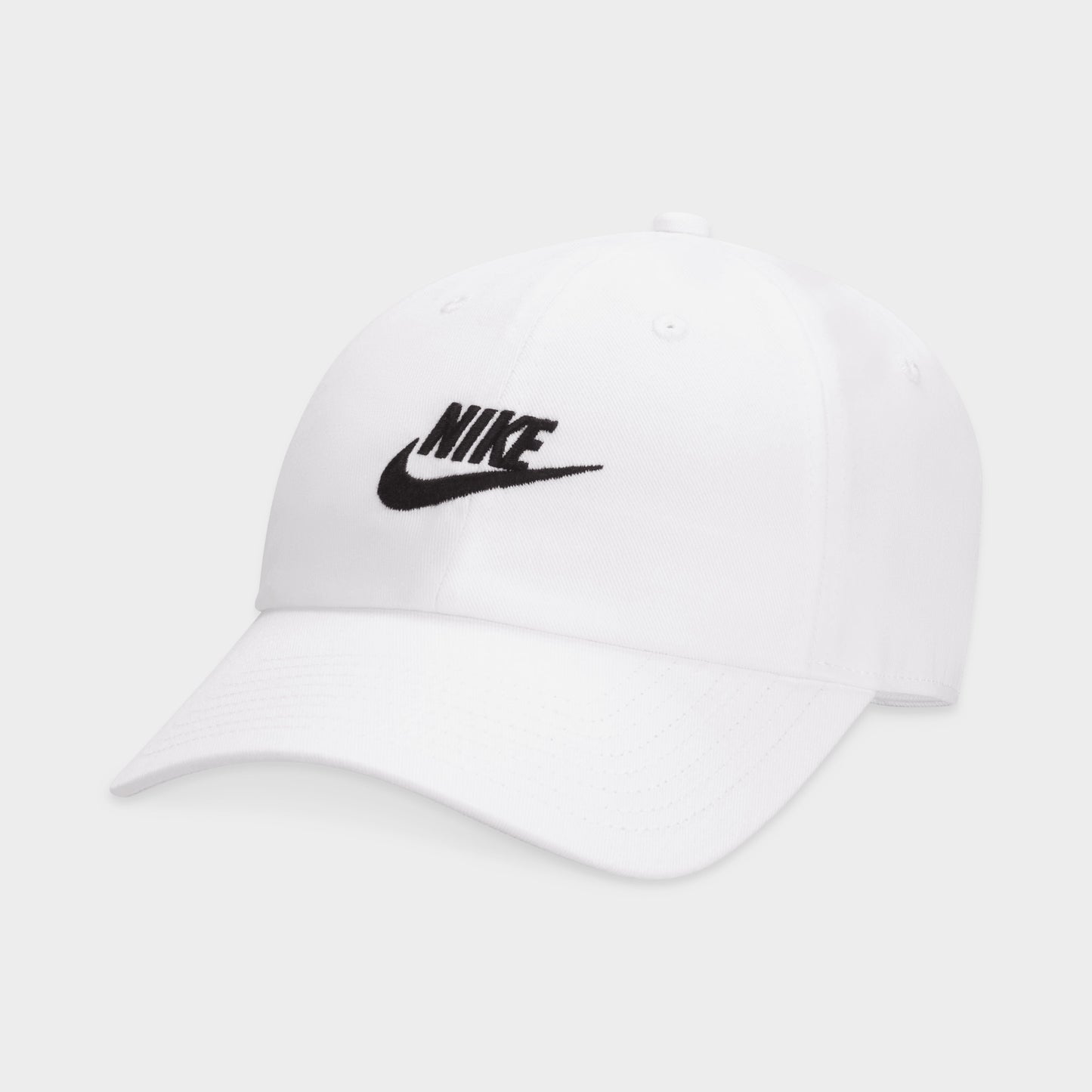 Nike Club Unstructured Futura Wash Casquette Blanc / Noir