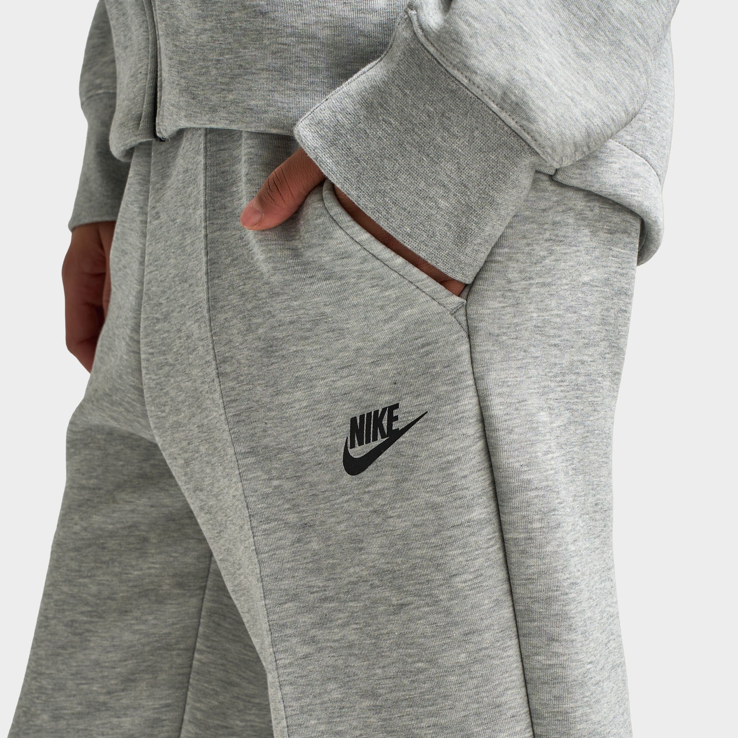 Nike Sportswear Women's Tech Fleece Mid-Rise Joggers / Dark Grey Heather / Black