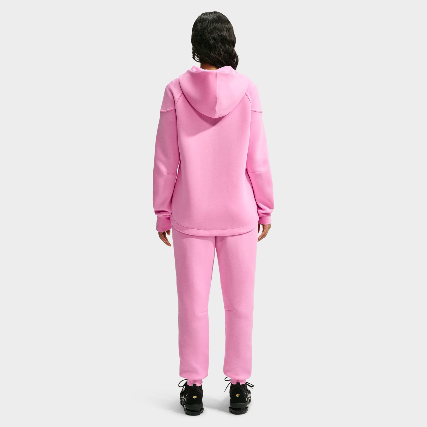 Nike Sportswear Femmes Taille Mi-haute Polaire Tech Pantalon de jogging Rose / Noir