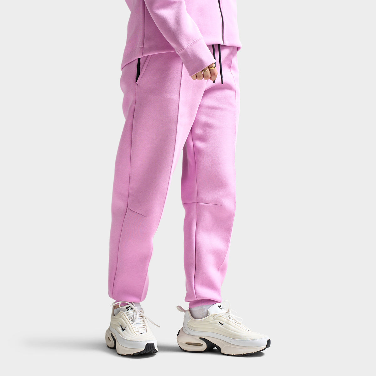 Nike Sportswear Women s Tech Fleece Mid Rise Joggers Beyond Pink Bla JD Sports