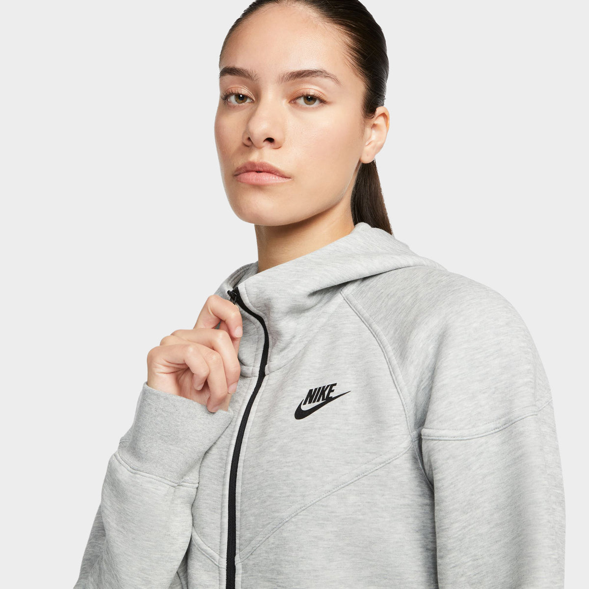 Grey nike tech fleece hoodie women's shop