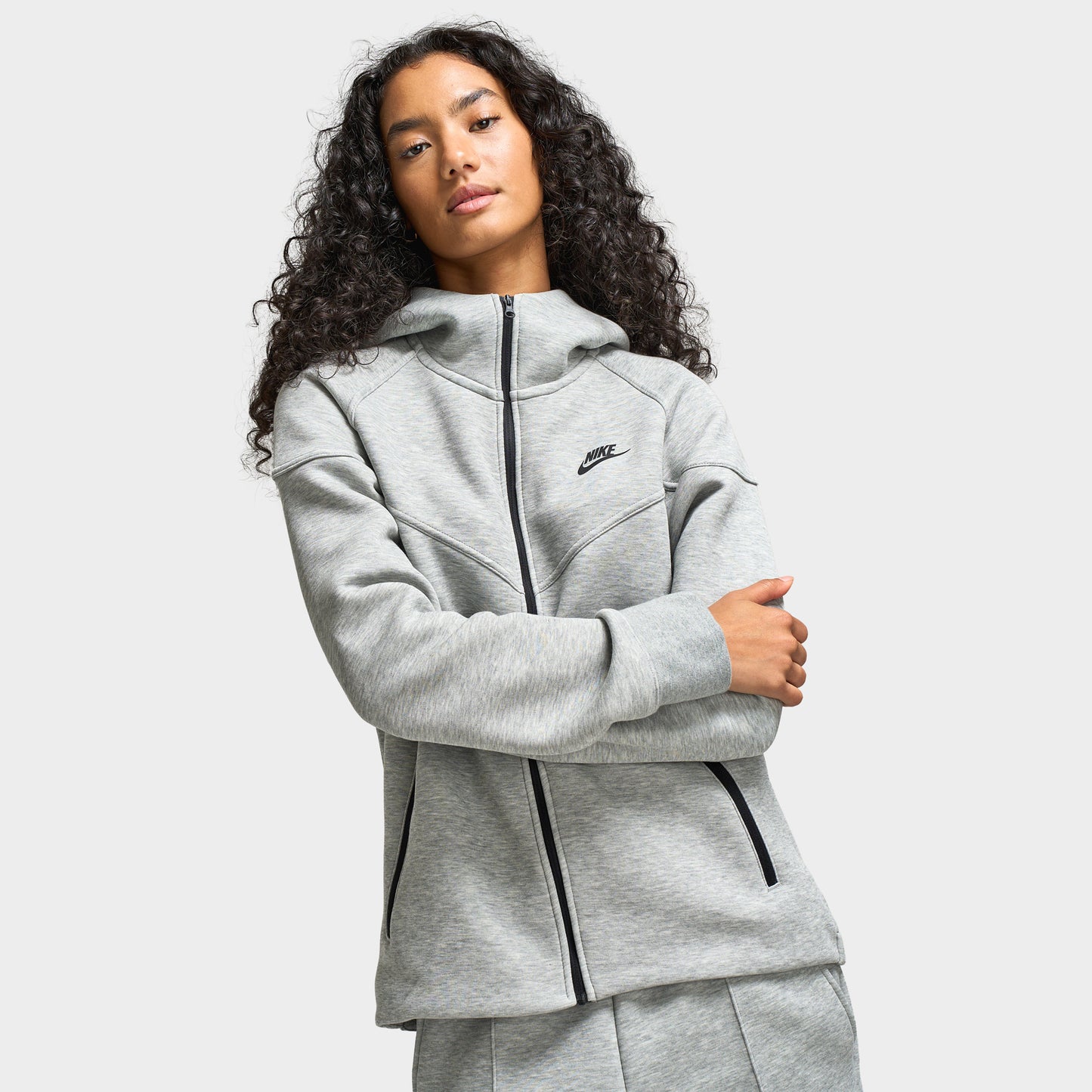 Nike Sportswear Tech Fleece Windrunner Full-Zip Hoodie Femme Dark Grey Heather / Noir