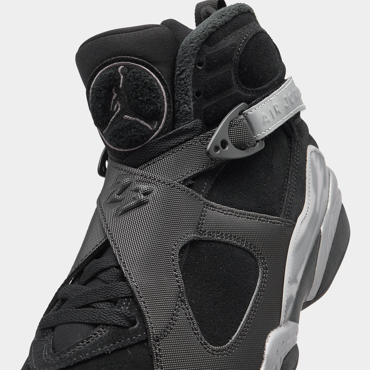 Jordan 8 black deals and silver