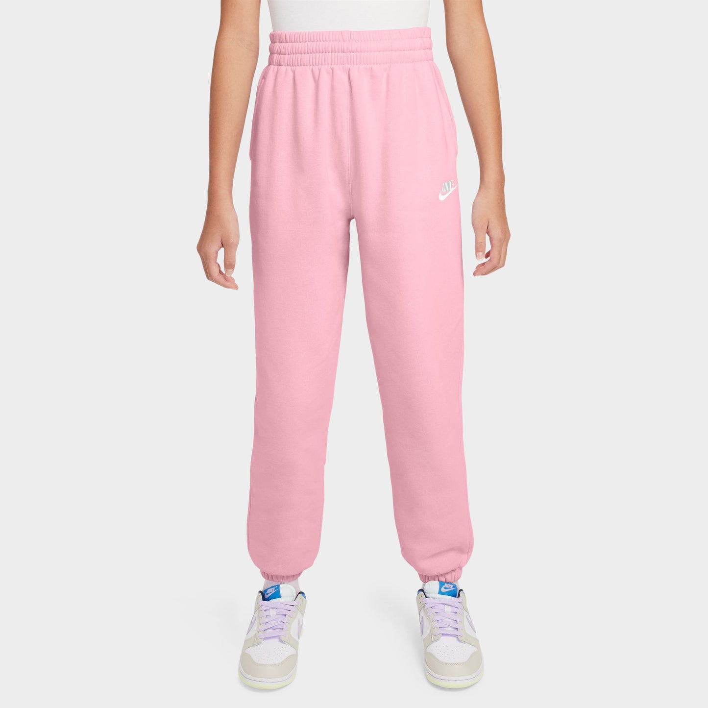 Nike Junior Girls' Club Fleece Loose Pants / Med Soft Pink