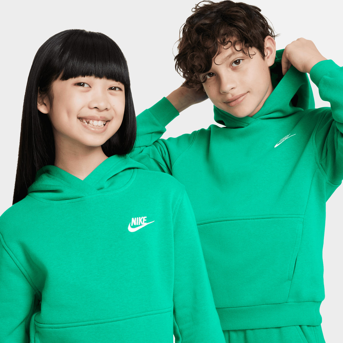 Nike club hoodie green best sale