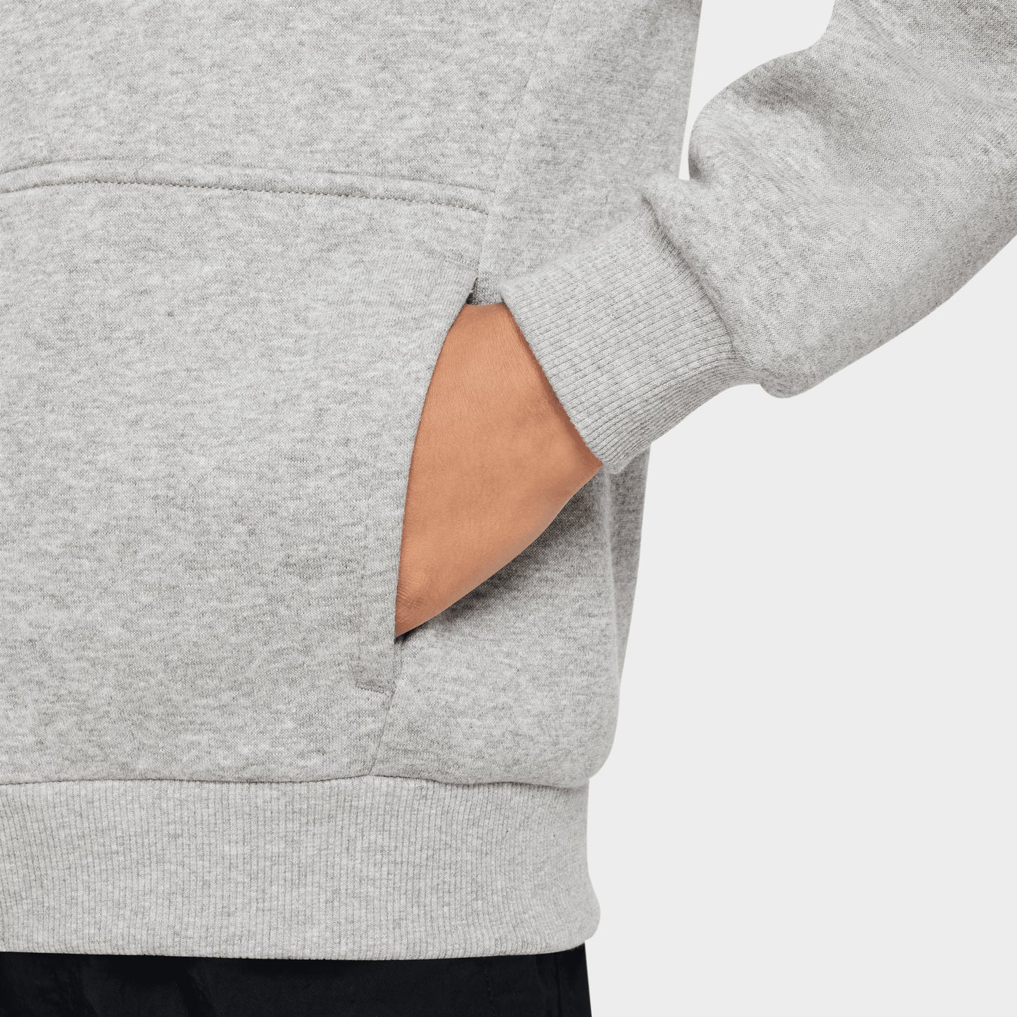 Nike Sportswear Club Juniors' Hoodie en Molleton / Base Grey - Blanc