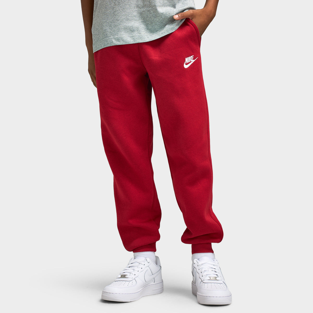Nike Juniors Pantalon jogging Sportswear Club en molleton / Rouge vif