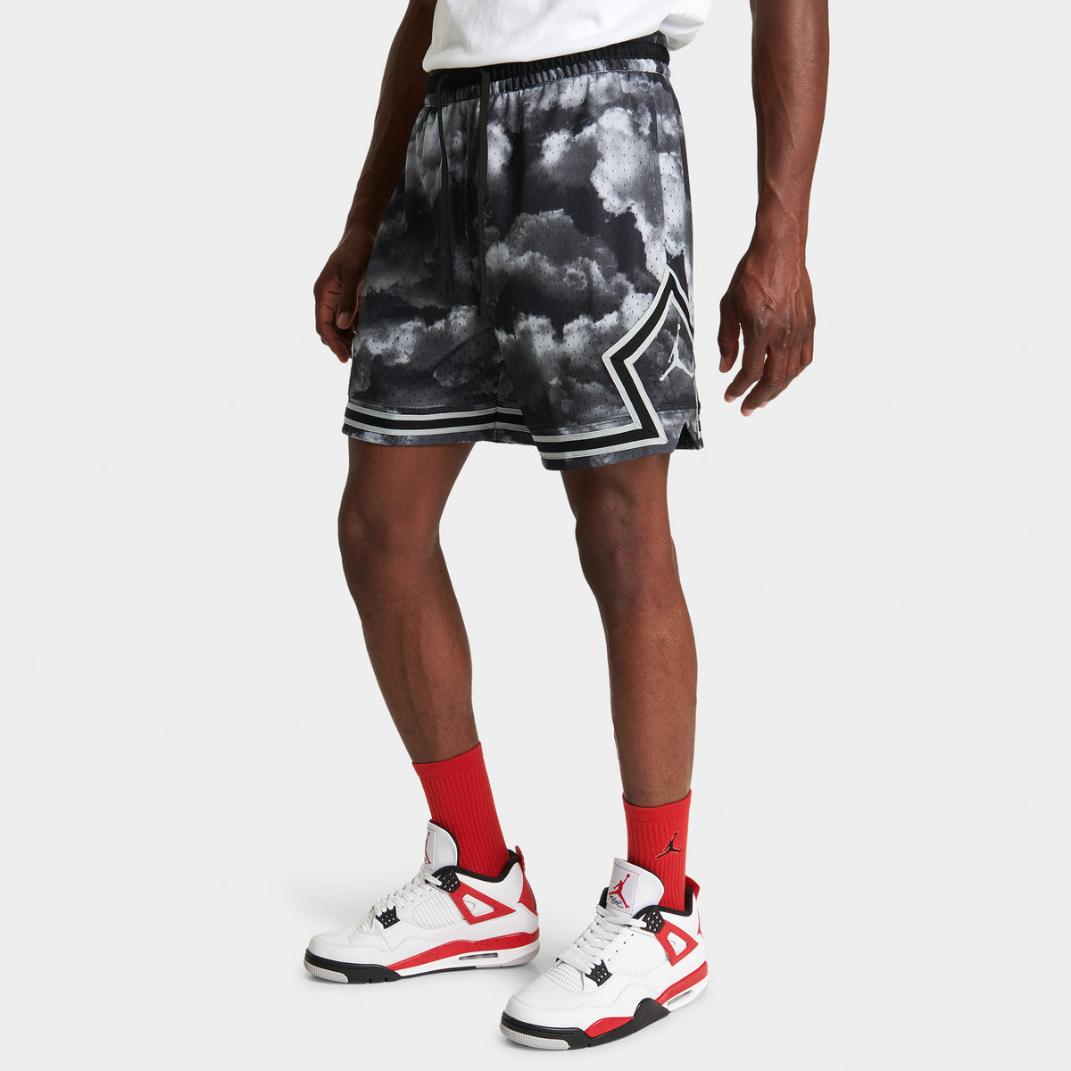Jordan Dri-FIT All-over Print Diamond Shorts Black / Wolf Grey