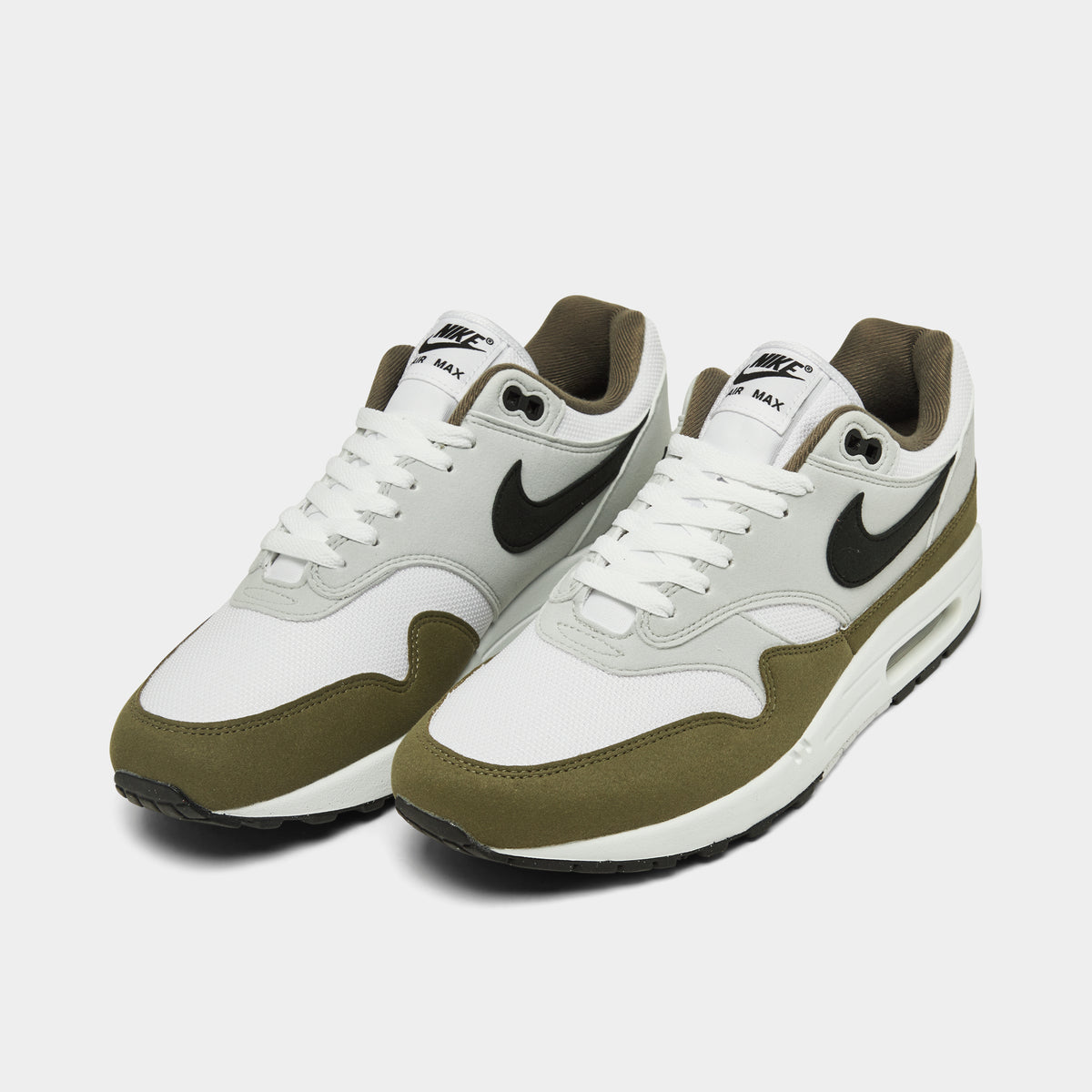 Nike Air Max 1 Premium (Pure Platinum/White/Black/Sport Red), Pure Platinum/White/Black/Sport Red / 12