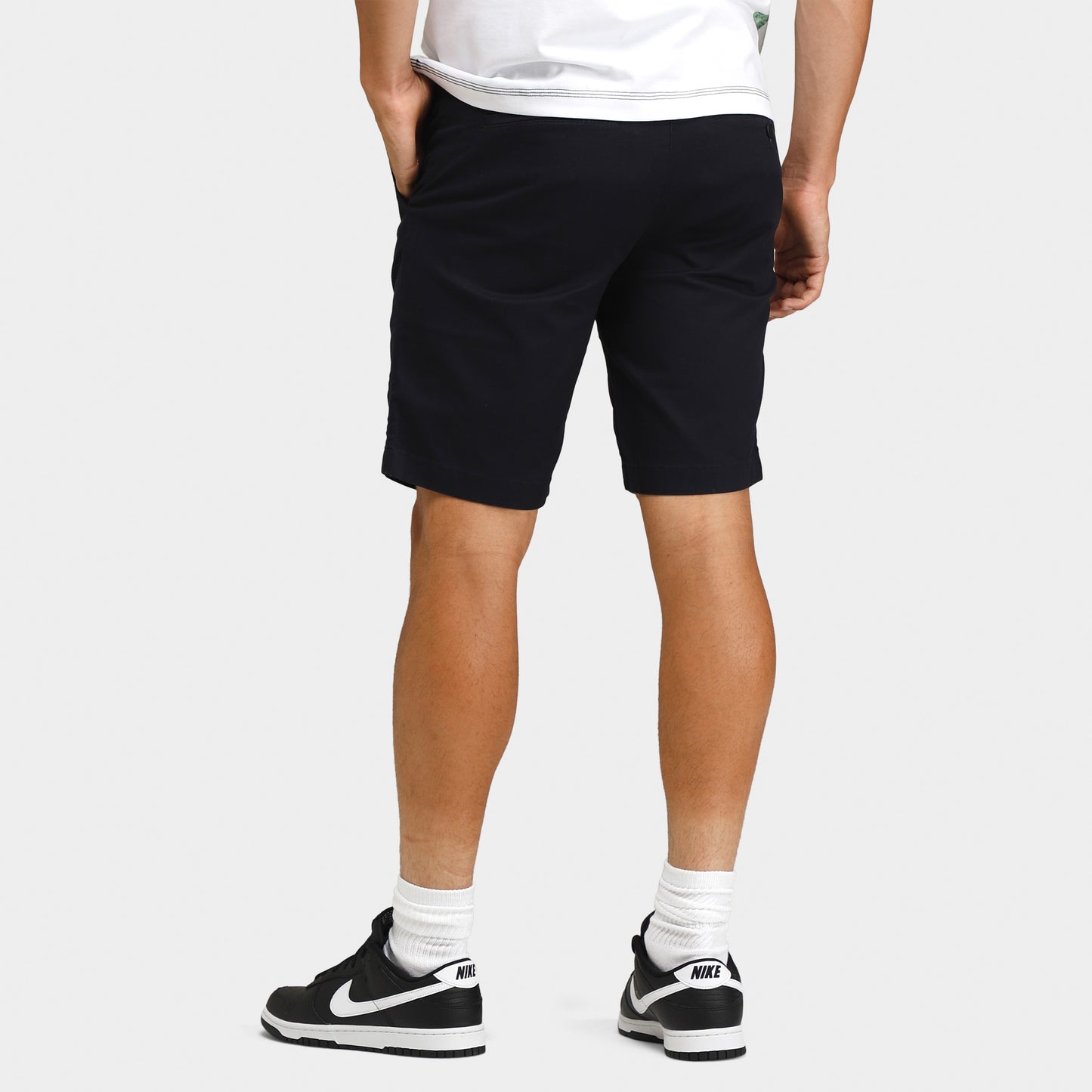 Lacoste Slim Fit Stretch Cotton Bermuda Shorts / Navy Blue