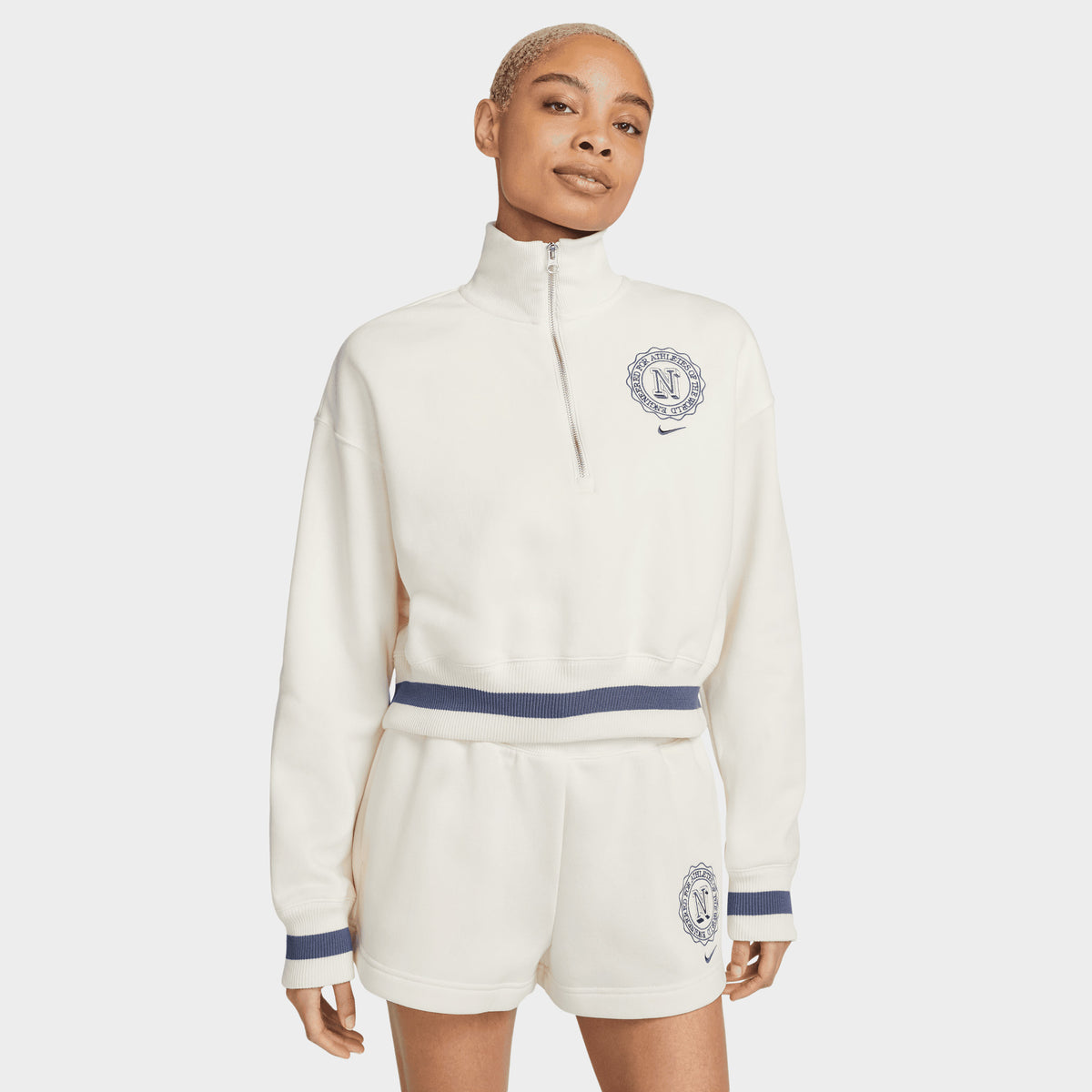 Nike Sportswear Women's Oversized Crop Sweatshirt / Pale Ivory