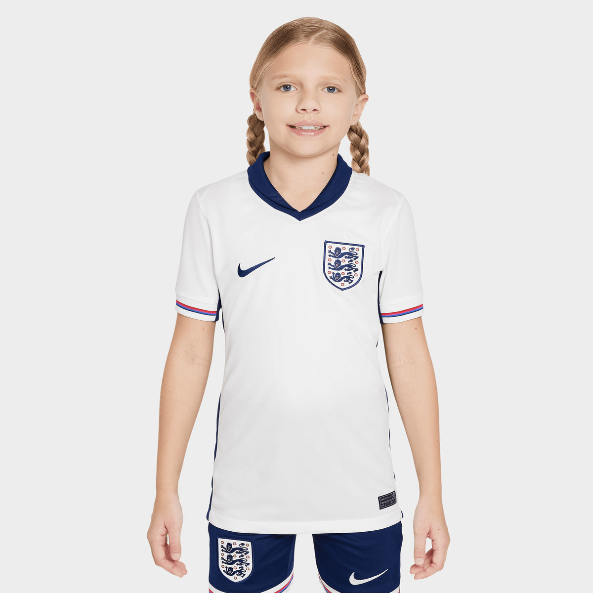 Nike Juniors Dri FIT England Soccer Jersey White Blue Void JD Sports