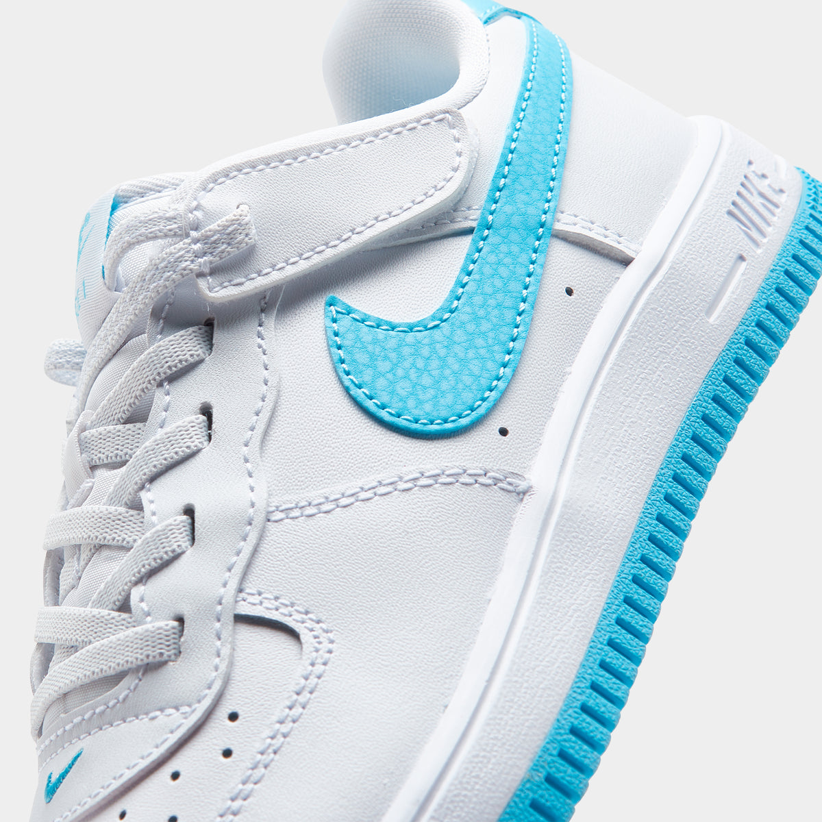 Nike Air Force 1 Low Easyon PS White / Aquarius Blue - White Nike Air Force 1 Low Easyon PS White / Aquarius Blue - White