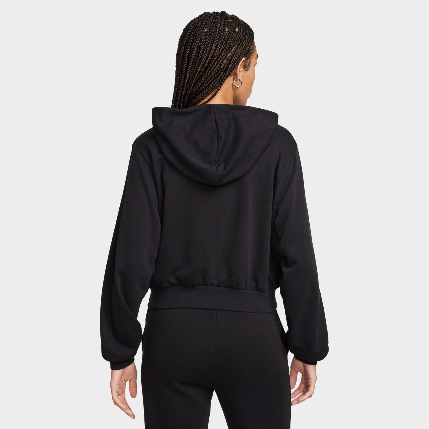 Nike Women's Loose Full-Zip French Terry Hoodie Black / Sail