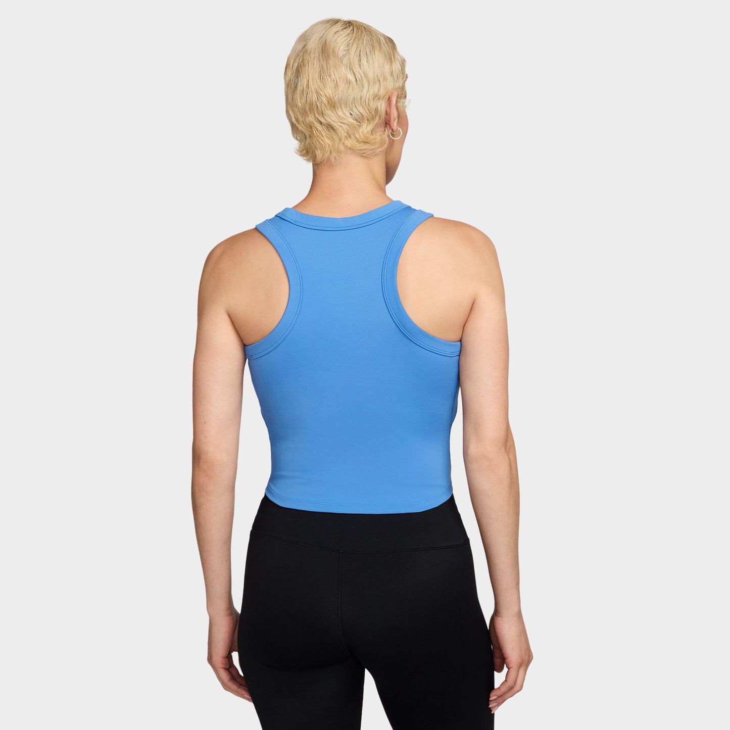 Nike One Women's Fitted Crop Tank / University Blue / White