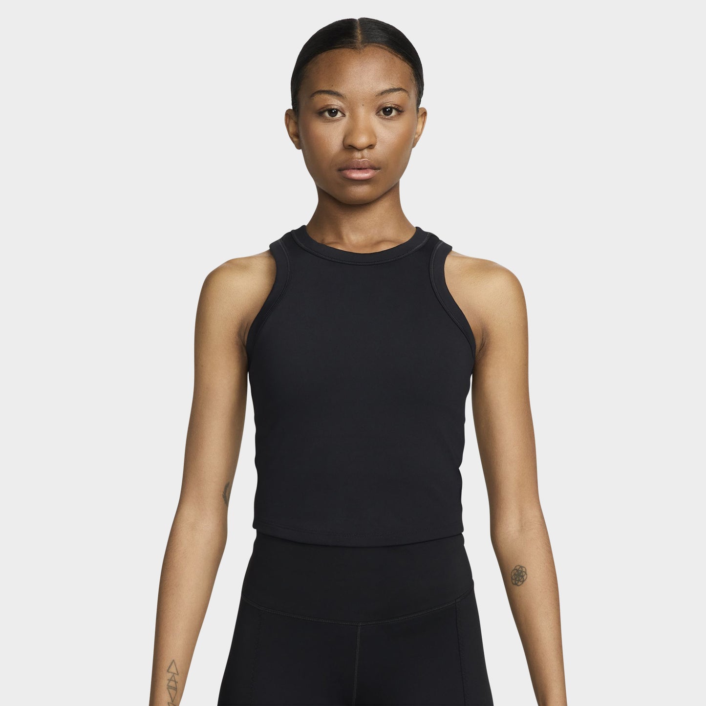 Nike One Women's Dri-FIT Cropped Tank Top / Black