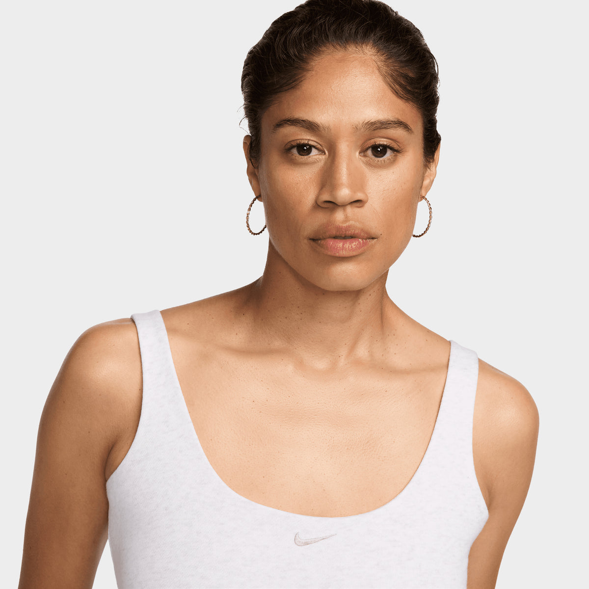 Nike Sportswear Women s Chill Terry Cropped Tank Top Birch Heather L JD Sports