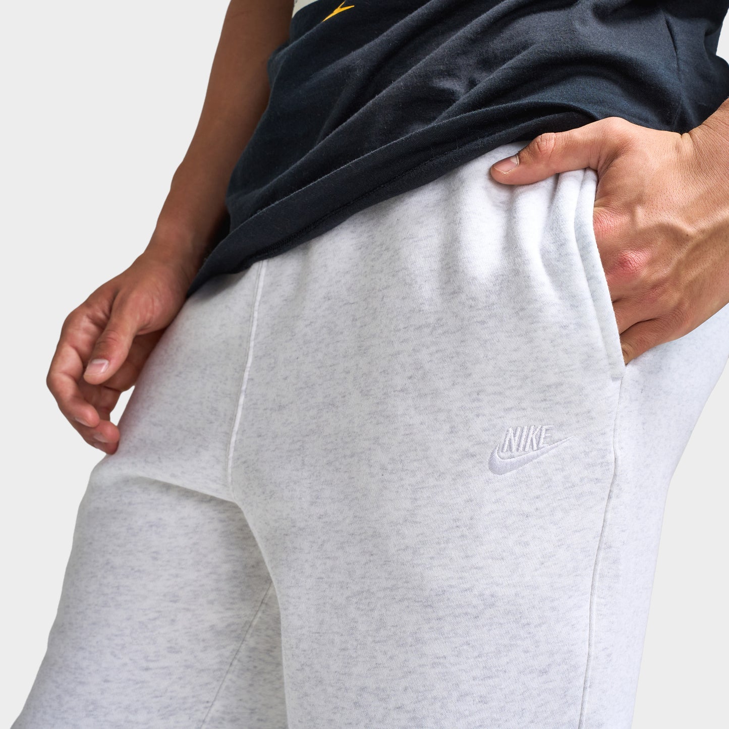 Nike Club Joggers Birch Heather / White - White