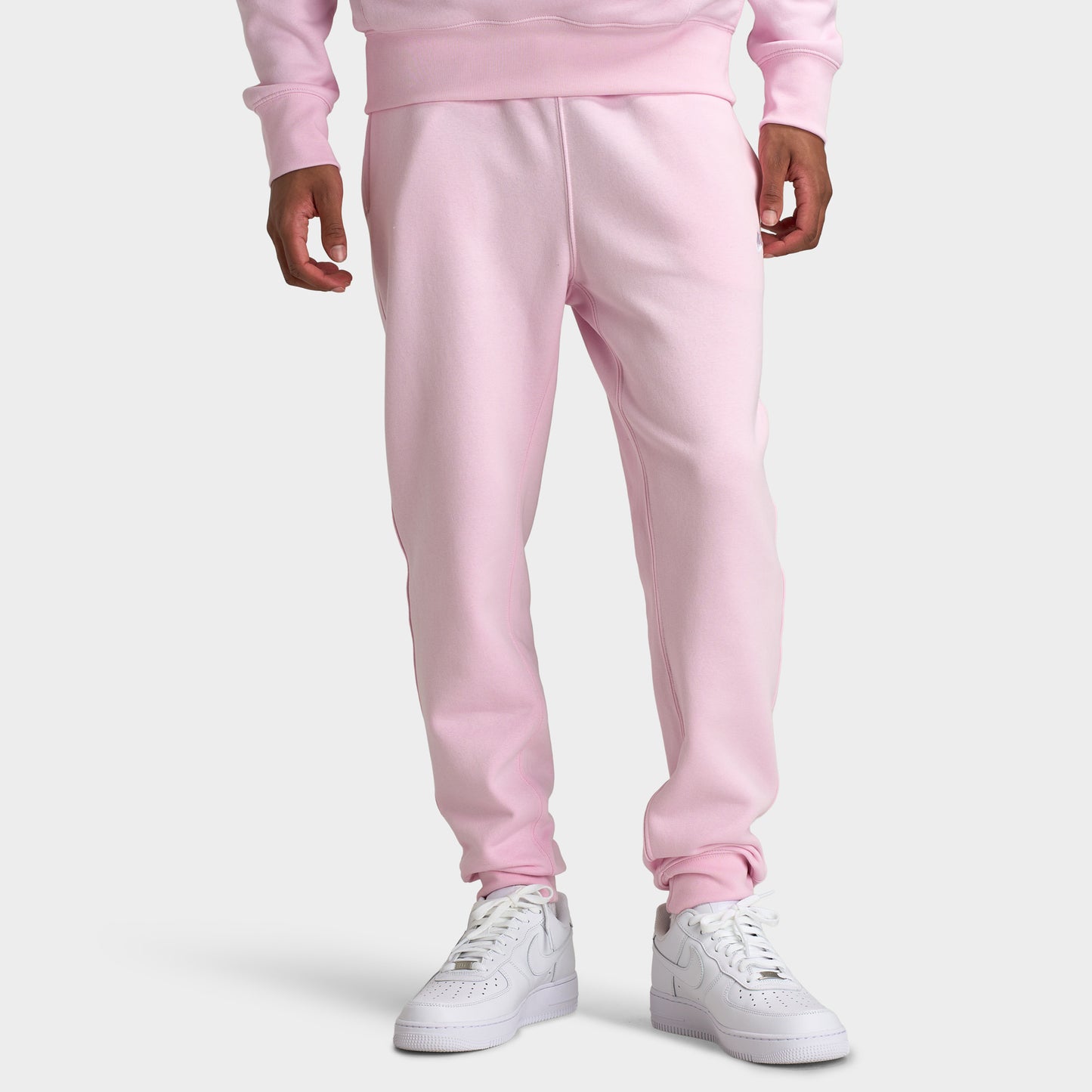 Pantalon de jogging Nike Club Rose clair / Blanc