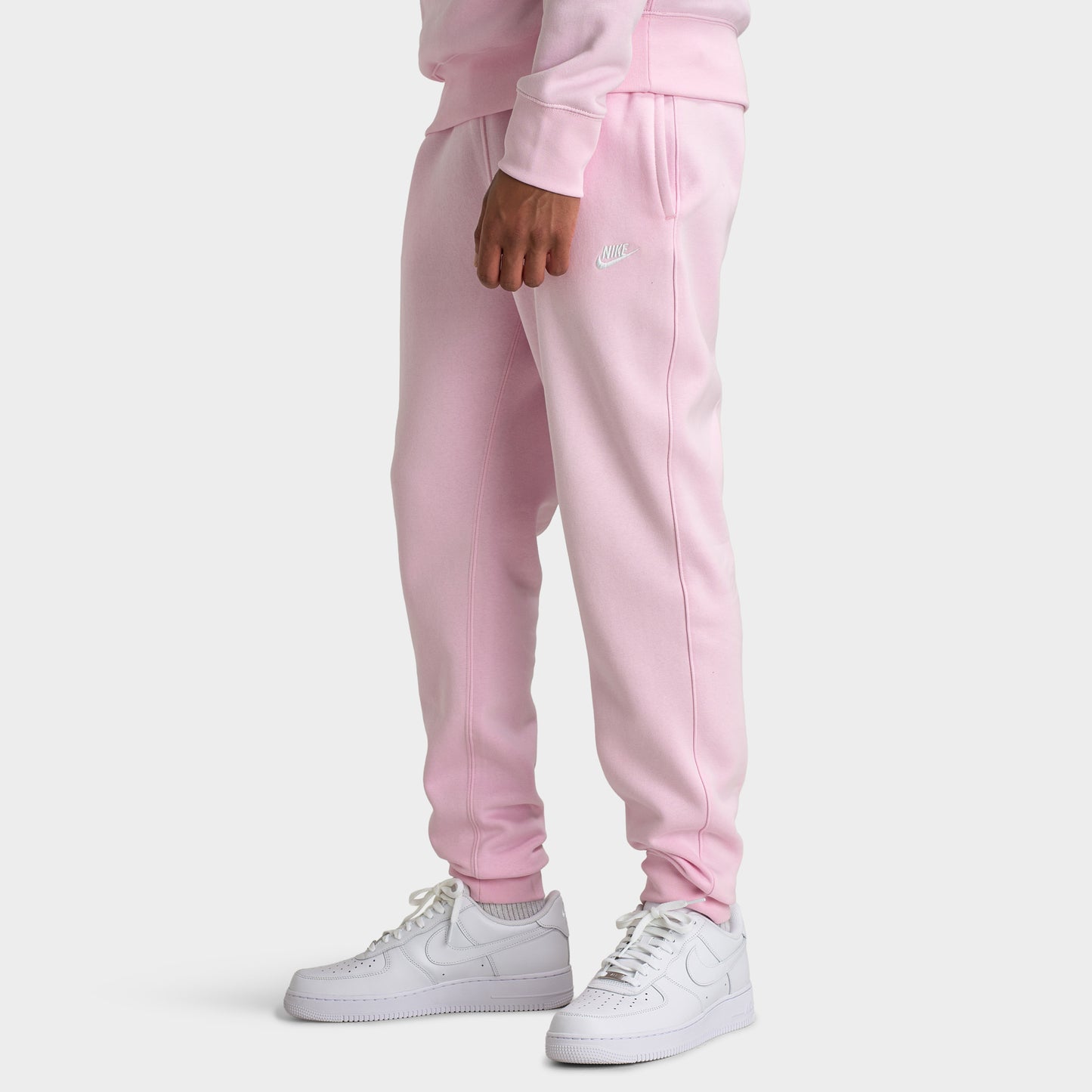 Pantalon de jogging Nike Club Rose clair / Blanc