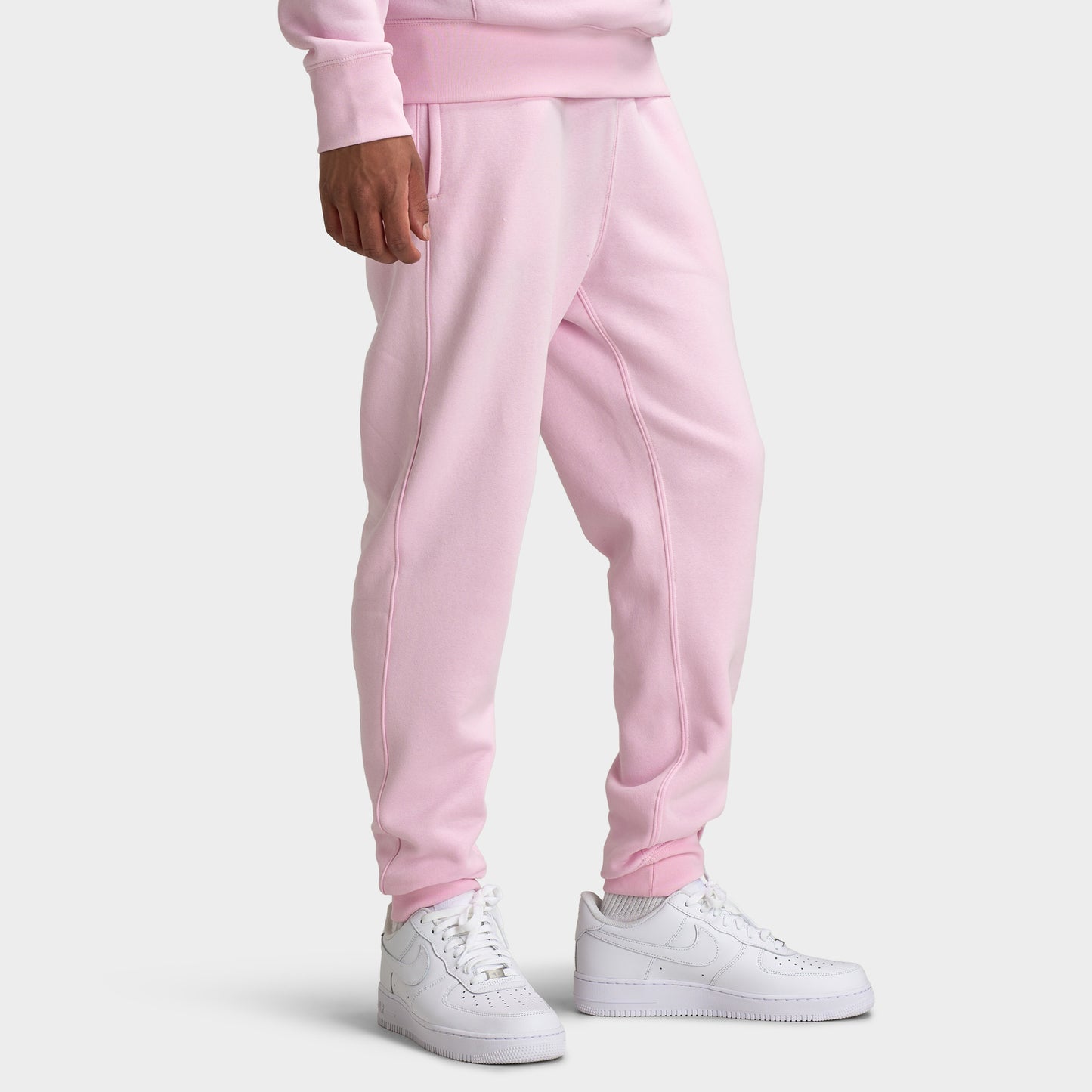 Pantalon de jogging Nike Club Rose clair / Blanc