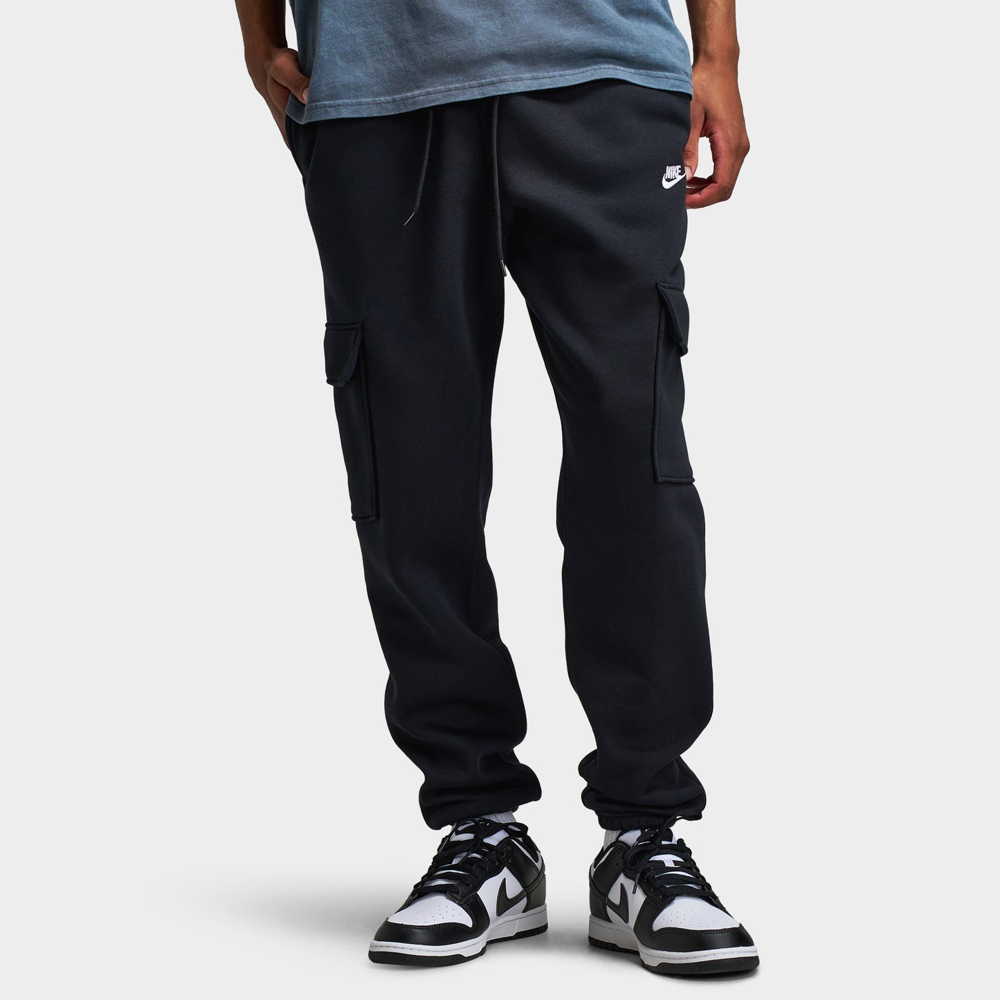 Nike Club Fleece Cargo Pants Black / Black - White