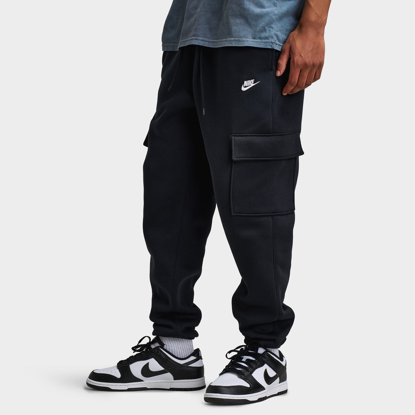 Nike Club Fleece Cargo Pants Black / Black - White