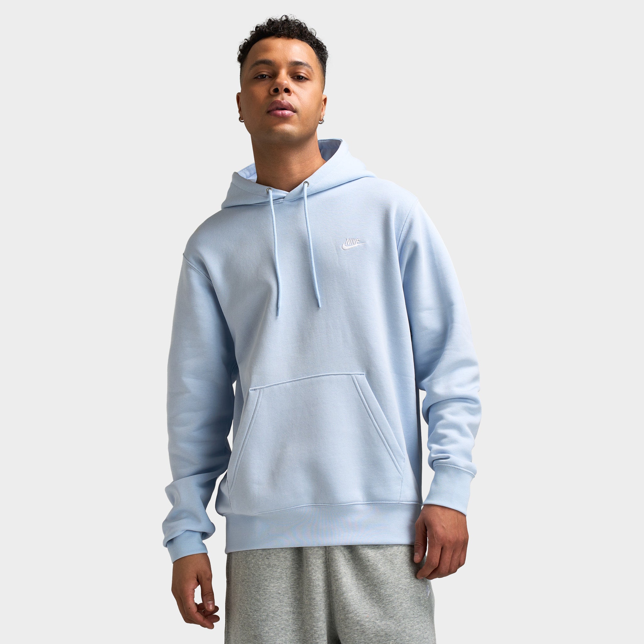 スウェット NIKE PASTEL SKY BLUE COLLAR SWEAT Nike Club Fleece Hoodie / Hydrogen Blue / White – JD Sports