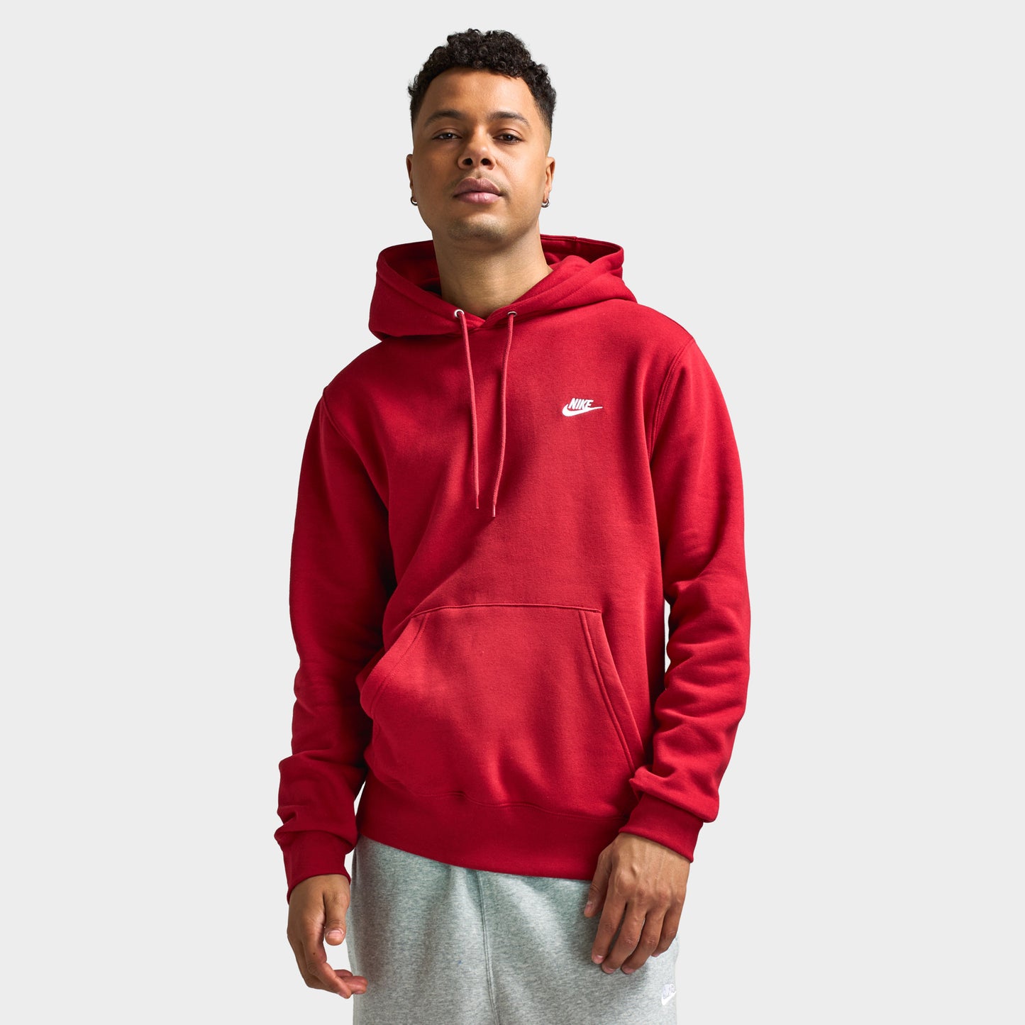 Nike Club Chandail à capuchon en molleton / Rouge vif