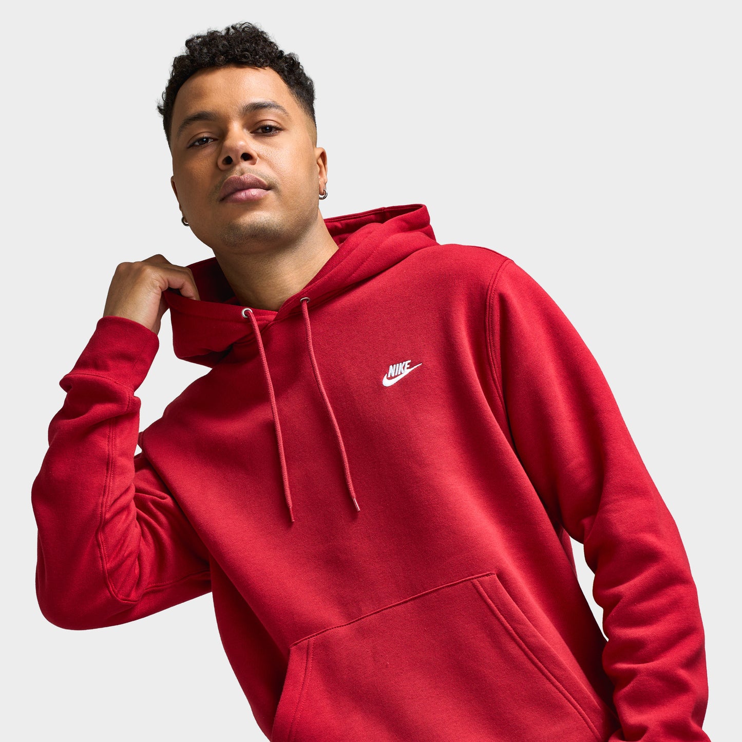 Nike Club Chandail à capuchon en molleton / Rouge vif