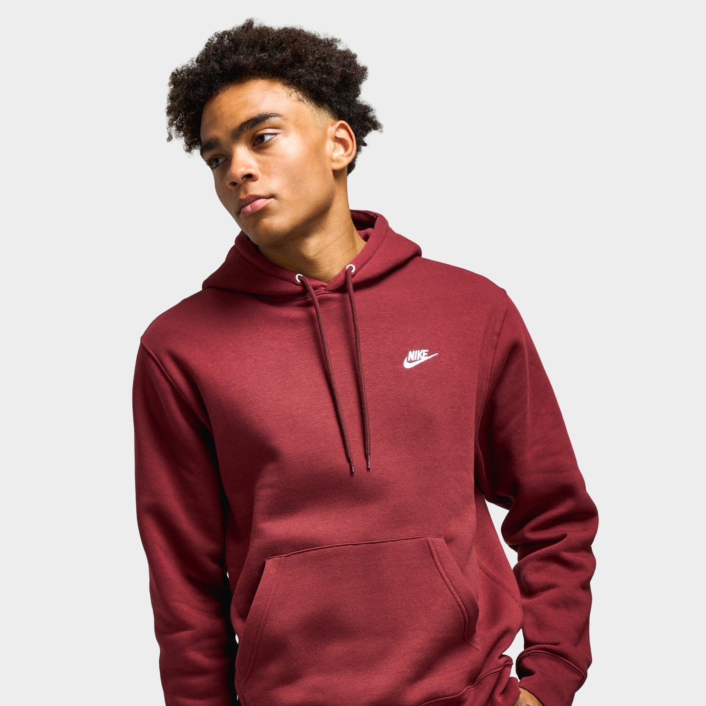 Nike Club Men's Pullover Fleece Hoodie / Red