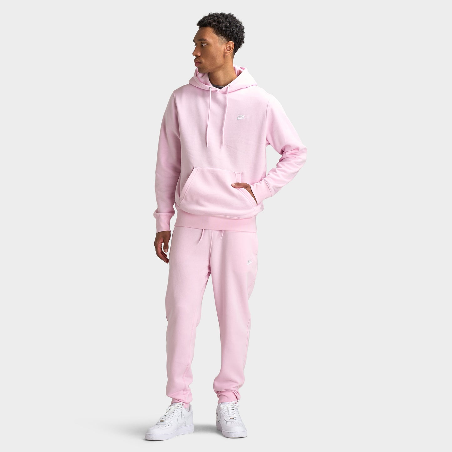 Nike Club Chandail à Capuchon Polaire / Mousse Rose
