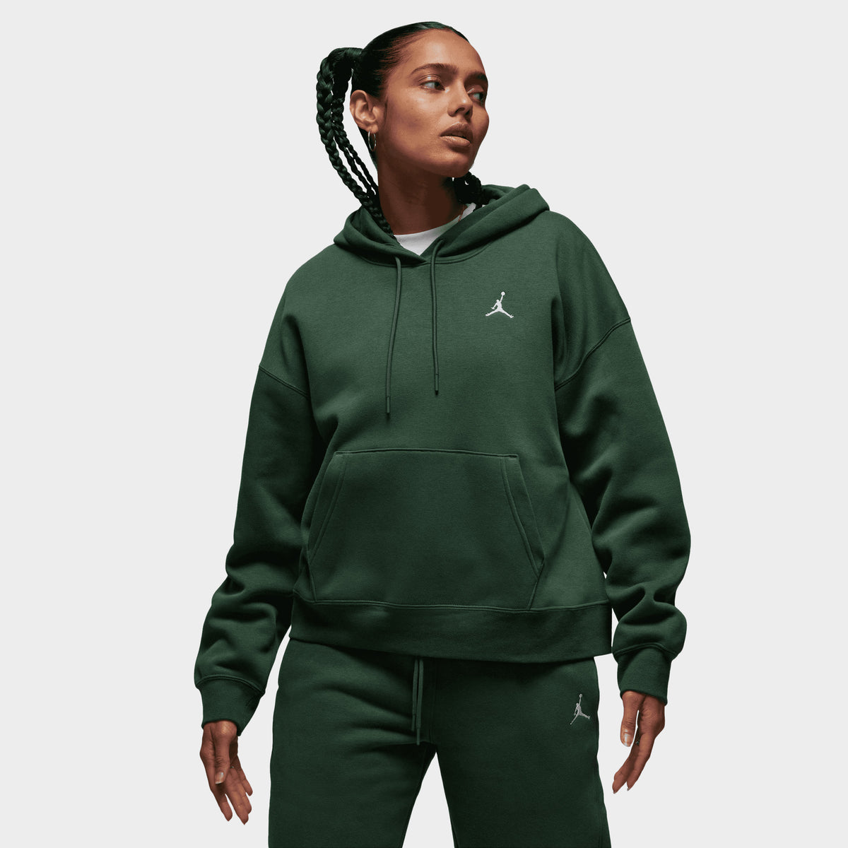 Jordan Women s Brooklyn Fleece Hoodie Galactic Jade JD Sports