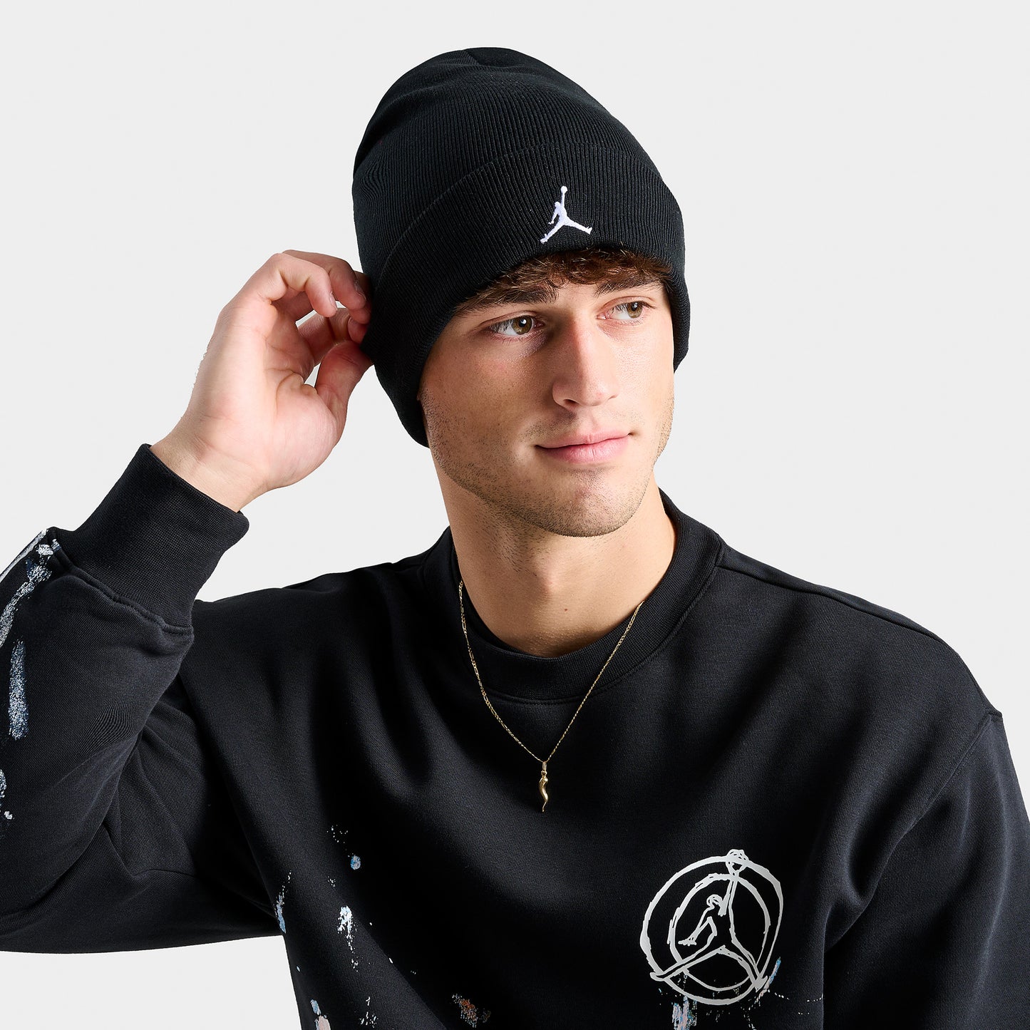 Jordan Peak Essential Beanie Black/White