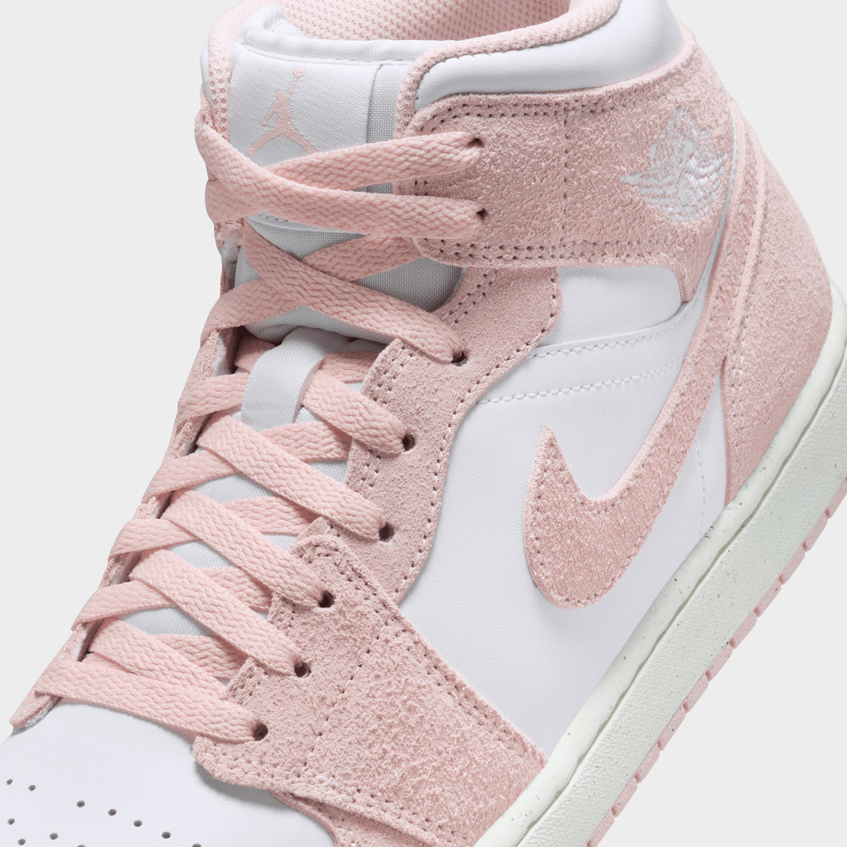 Nike air jordan 1 mid wmns pale pink/iridescent clearance