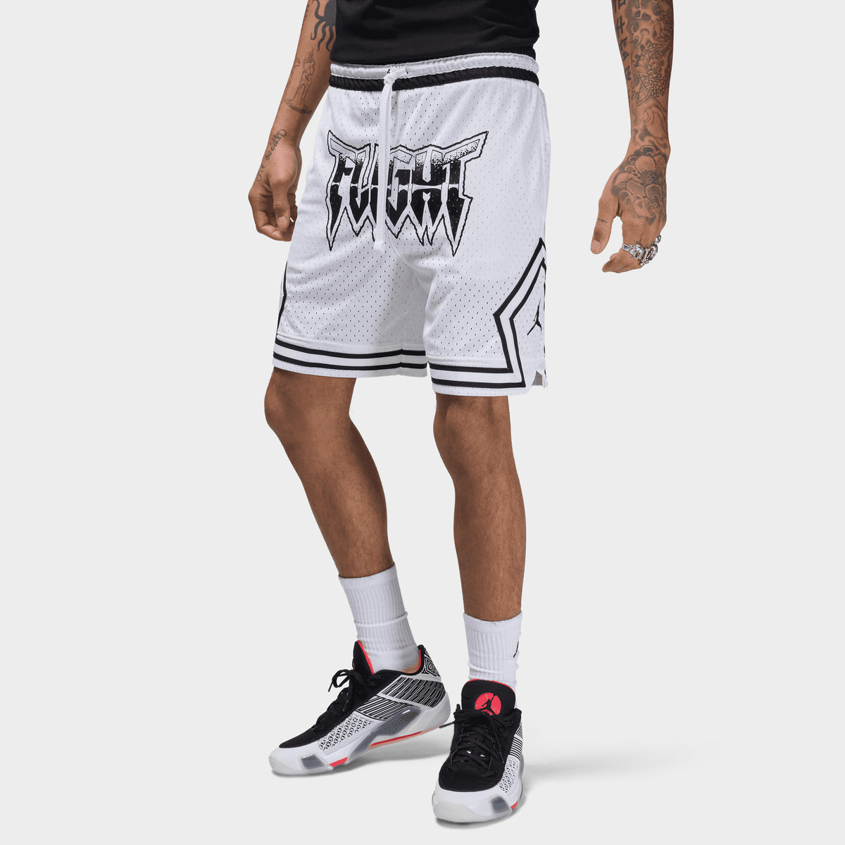 Jordan Dri FIT Flight Sport Diamond Shorts White Black JD Sports