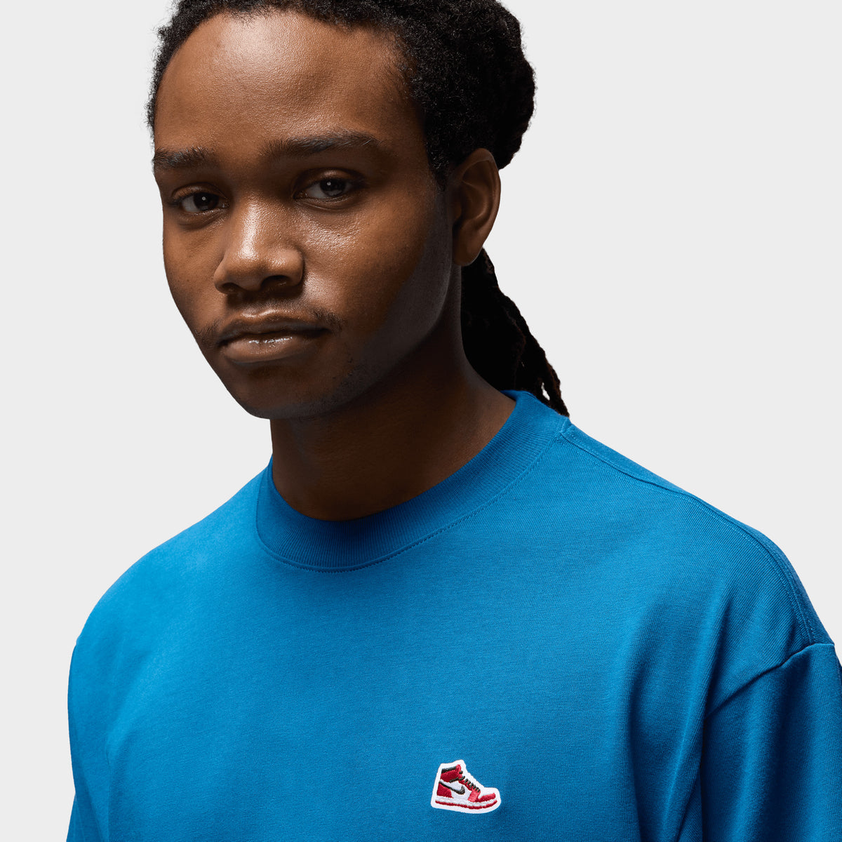 Jordan Brand Sneaker Patch T shirt Industrial Blue