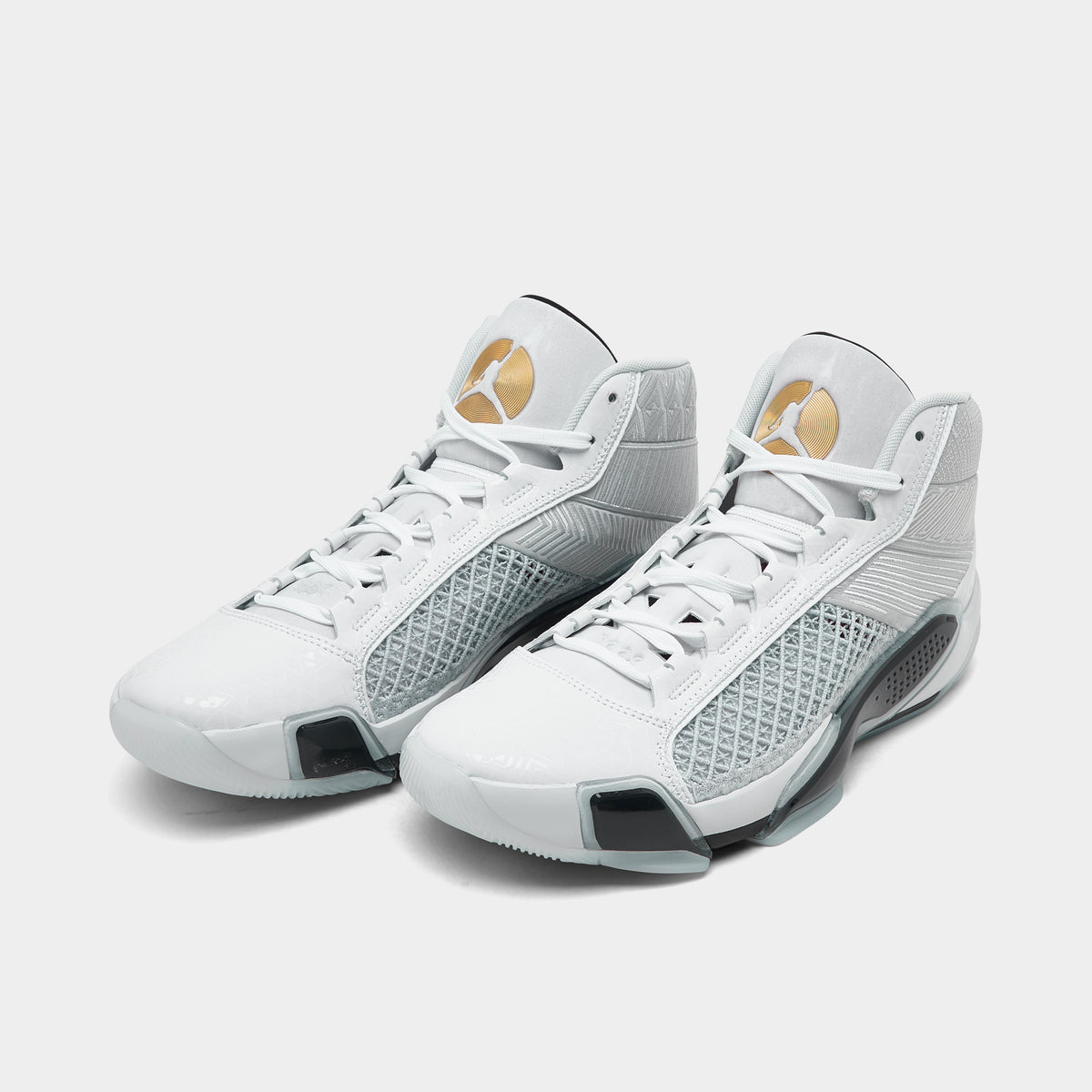 Jordan 38 White / Metallic Gold - Pure Platinum