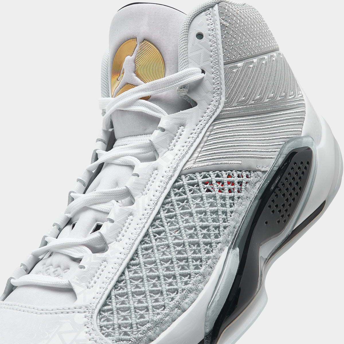 Jordan 38 White / Metallic Gold - Pure Platinum