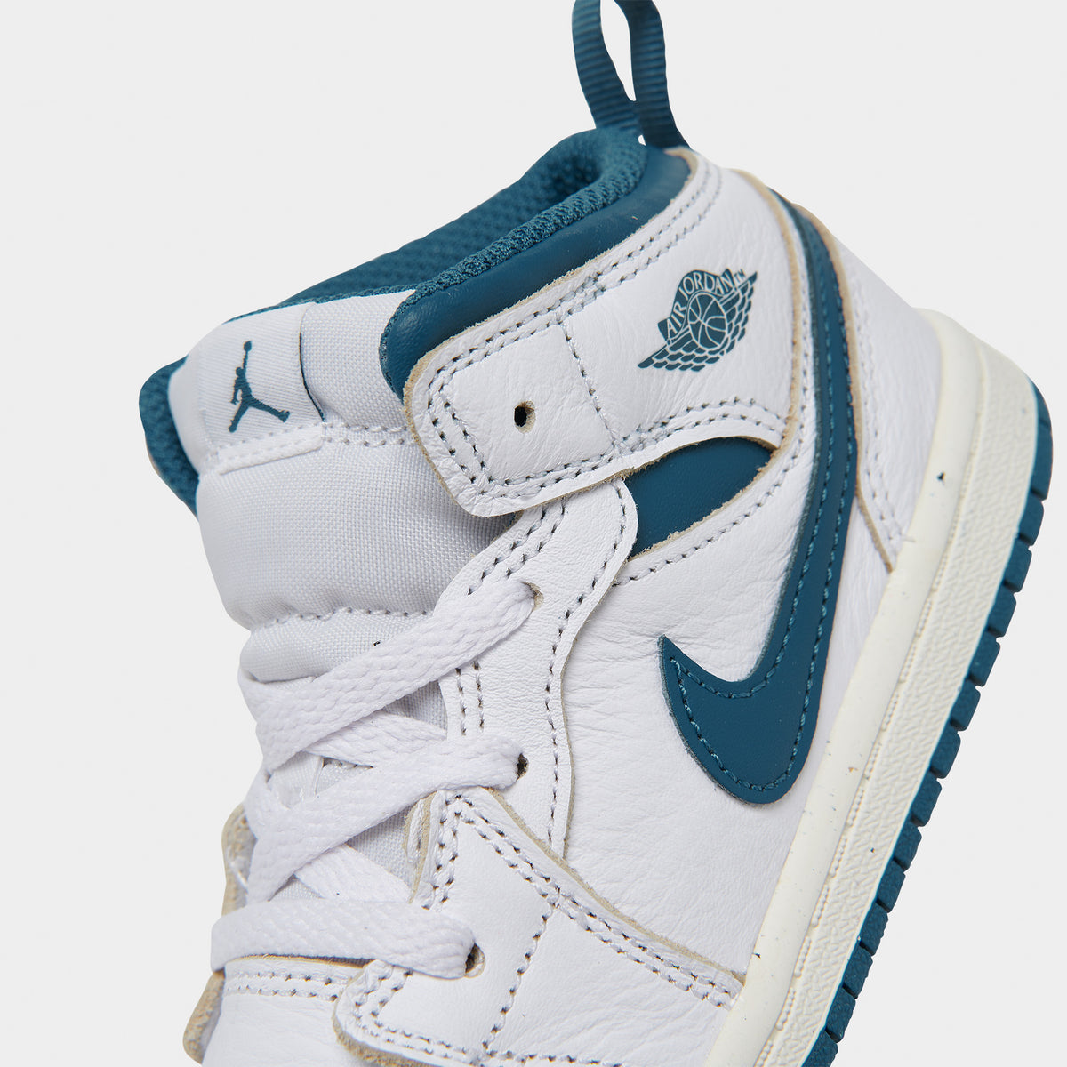 White and baby blue jordans outlet