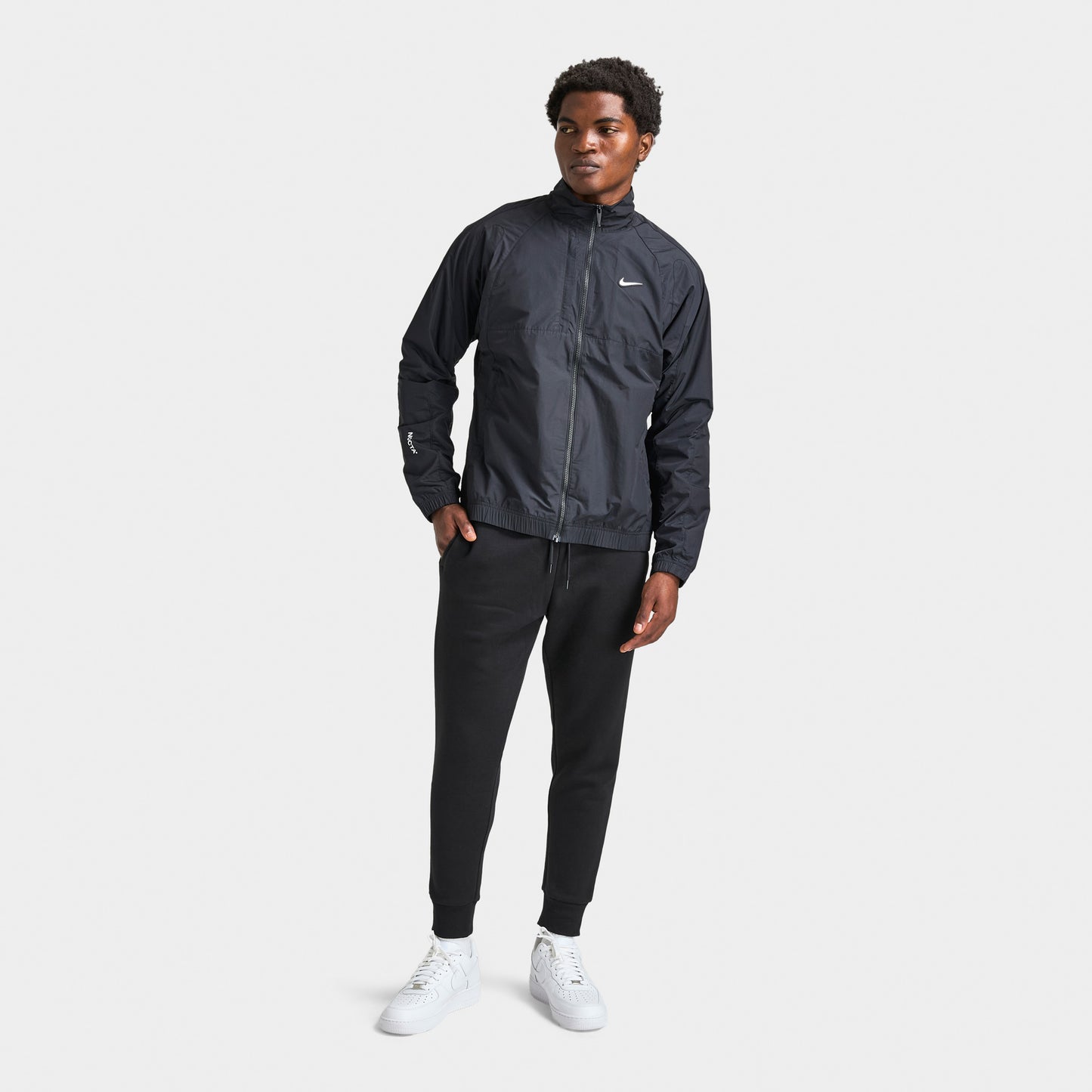 Nike Nocta NRG Cardinal Veste de course tissé Noir / Blanc