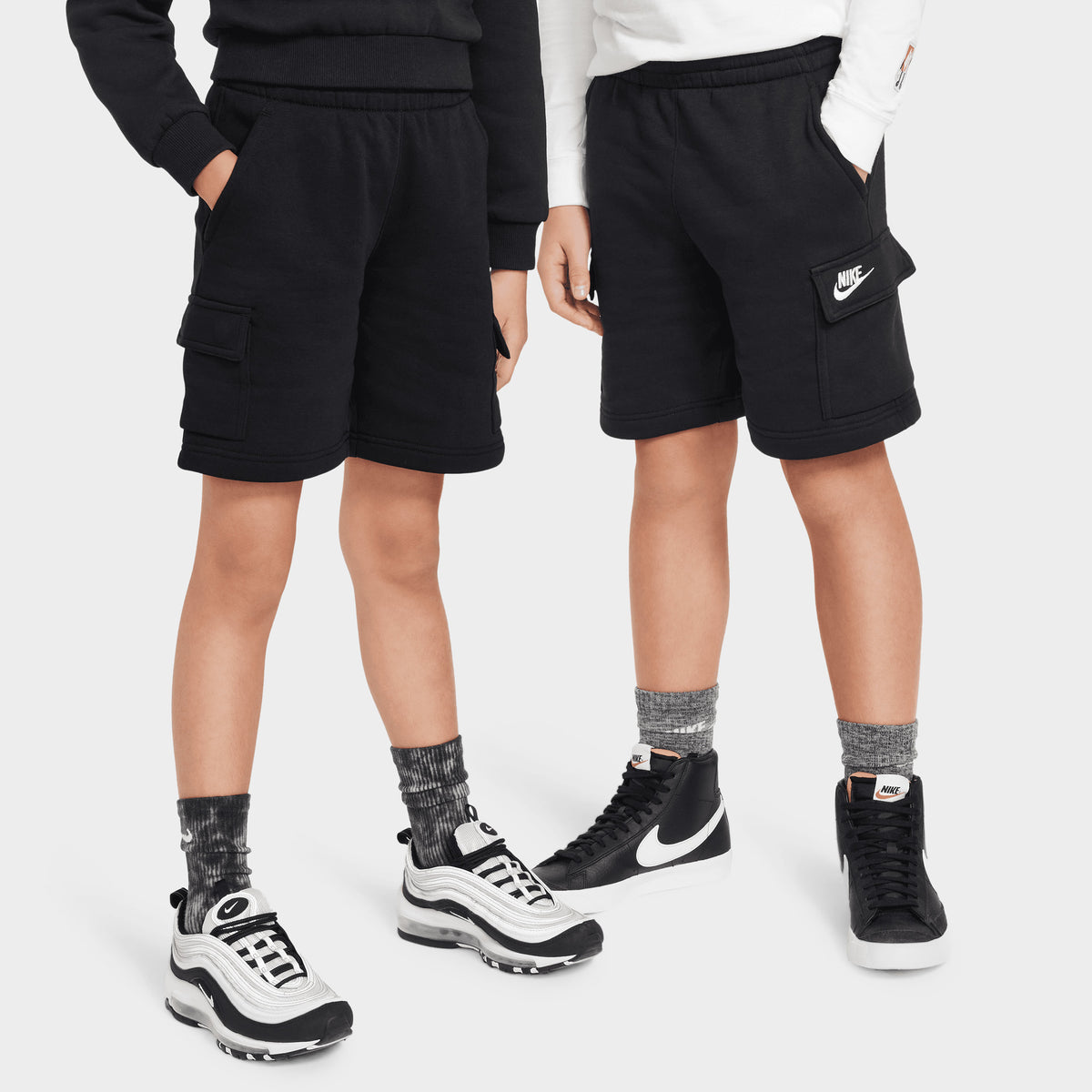 Nike Sportswear Juniors Club Fleece Cargo Shorts Black