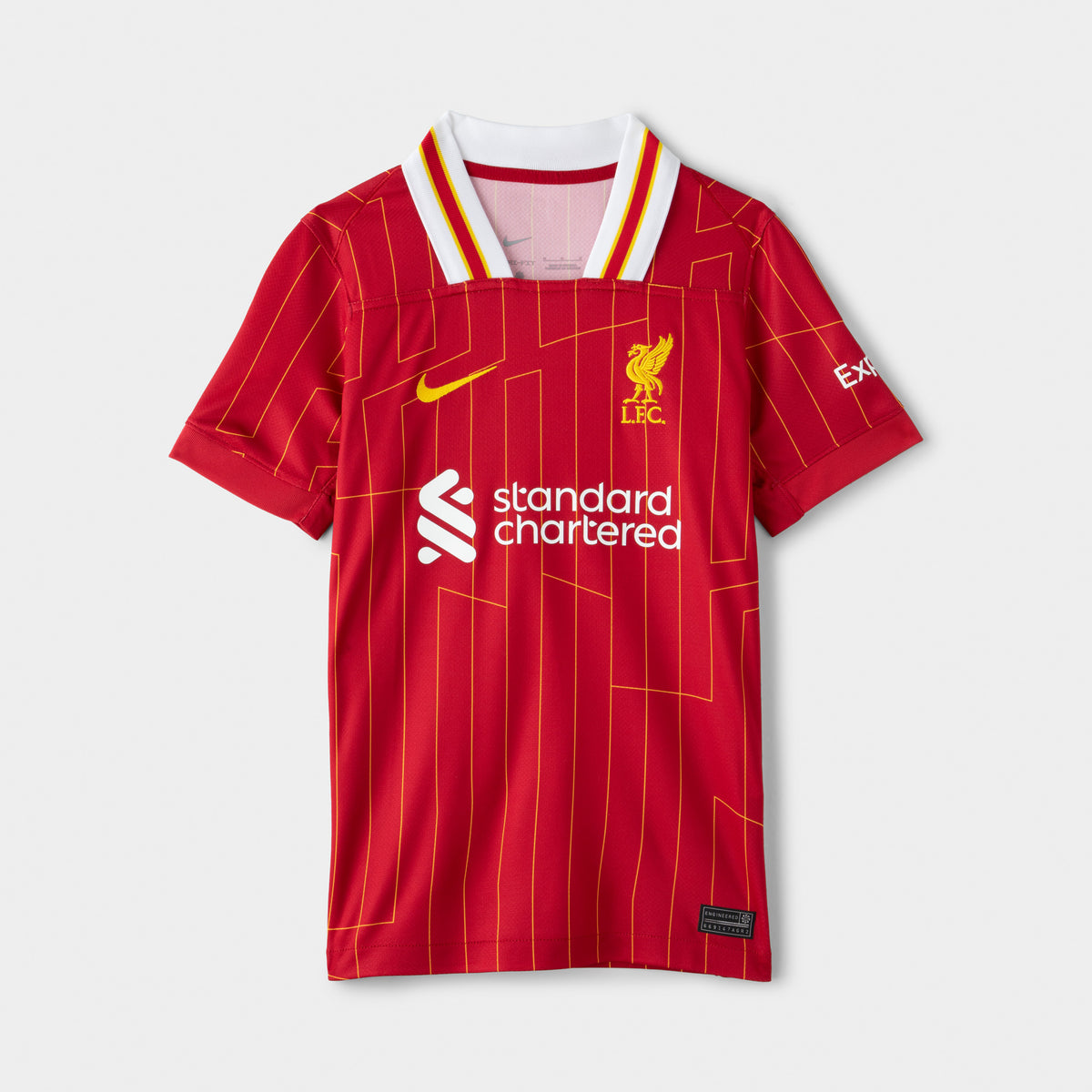 Nike Juniors Dri FIT Liverpool FC Soccer Jersey Gym Red White JD Sports
