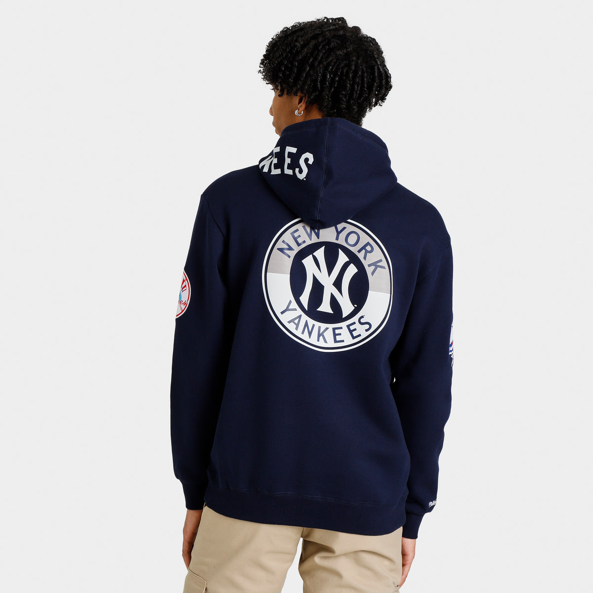 47 Brand NY Yankees pullover hoodie in navy with chest and back
