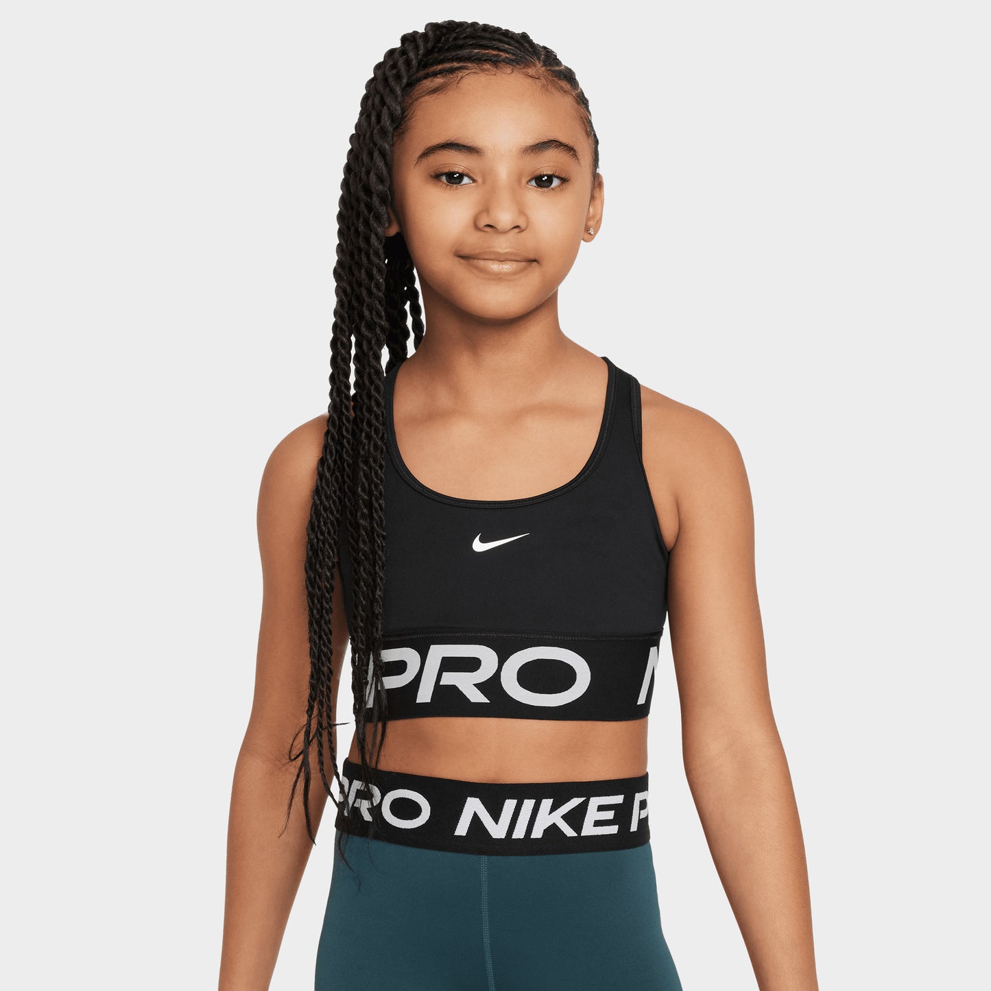 Nike Junior Filles Pro Soutien-gorge de sport Noir / Blanc