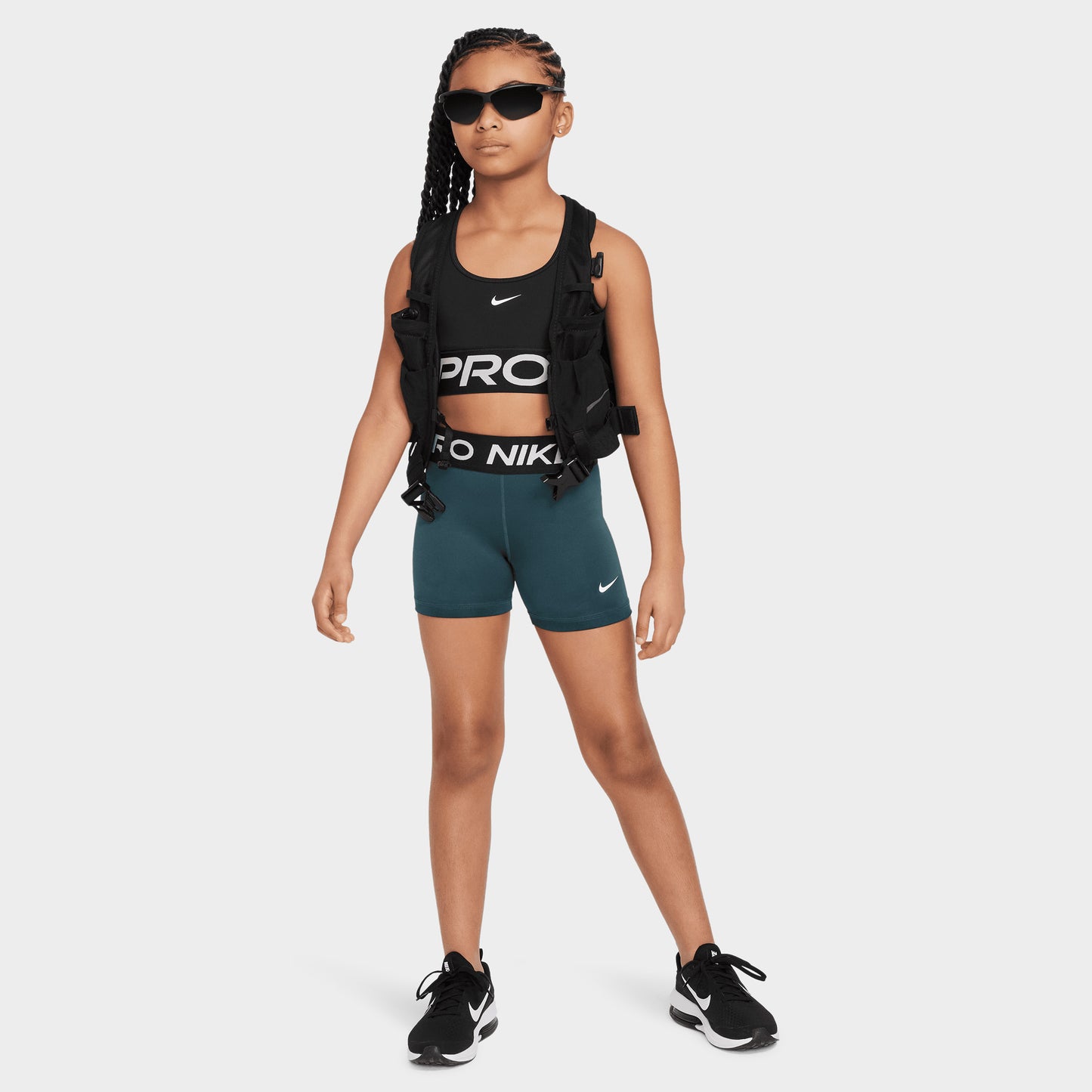 Nike Junior Filles Pro Soutien-gorge de sport Noir / Blanc