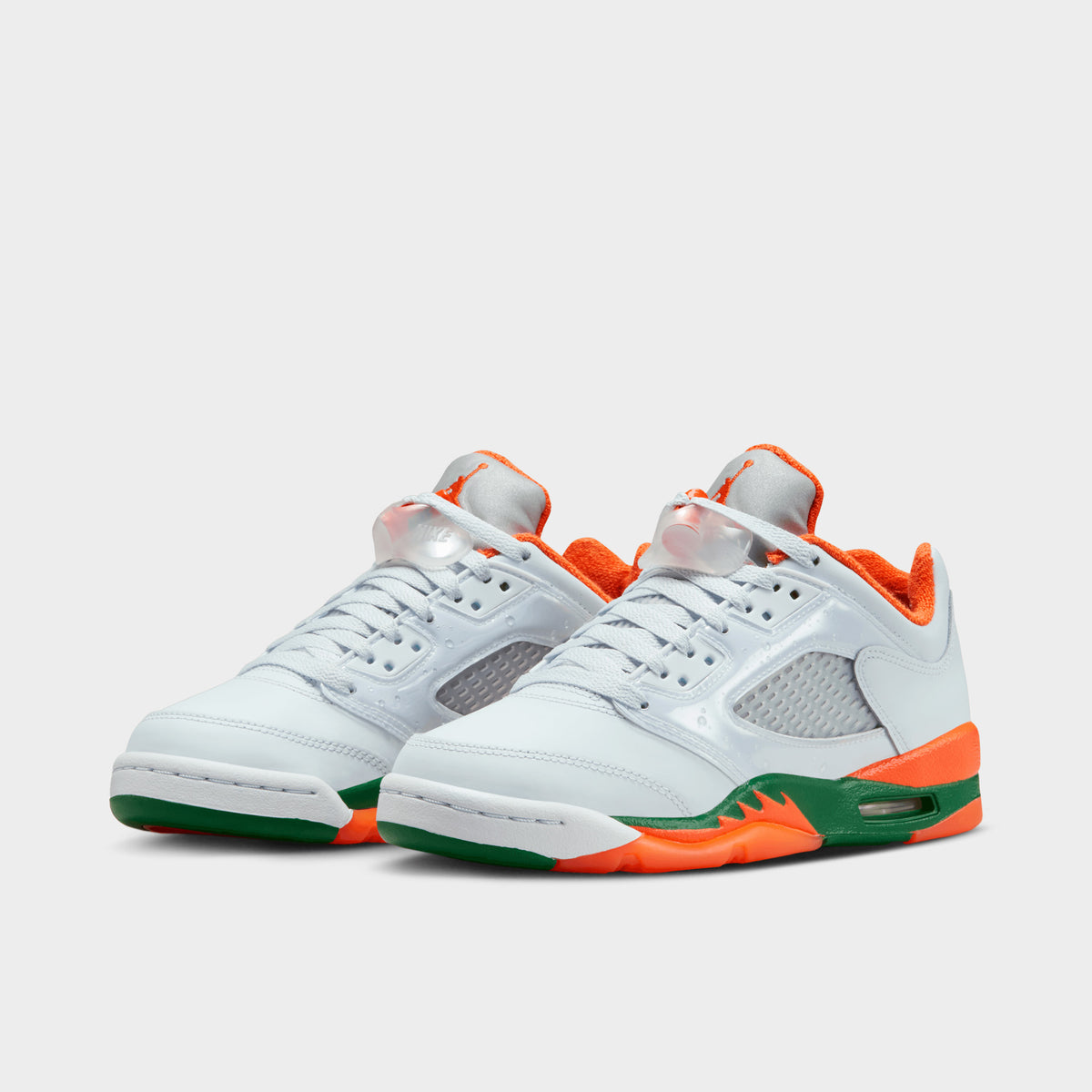 Jordan 5 Retro Low GS Football Grey Brilliant Orange Pine Green JD Sports