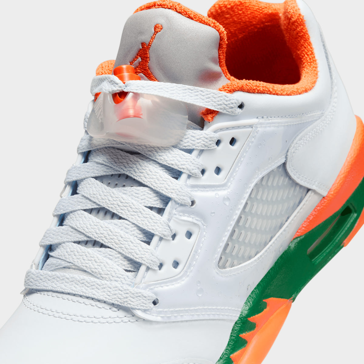 Jordan 5 Retro Low GS Football Grey Brilliant Orange Pine Green JD Sports