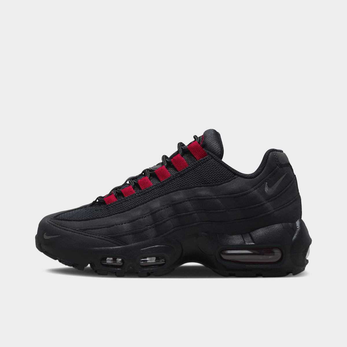 Nike Air Max 95 GS Black Iron Grey Gym Red JD Sports